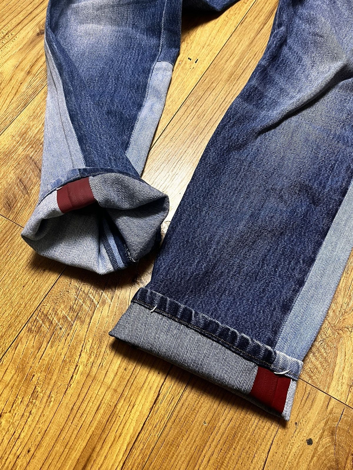 Valentino VALENTINO Slim-Fit Panelled Stretch-Denim Jeans - Blue Size US 33 - 8 Thumbnail