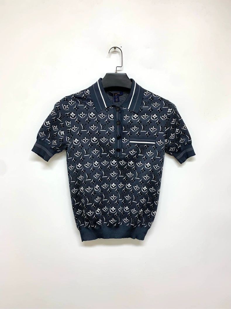 Louis Vuitton Louis Vuitton Old flower full print knit short sleeves 250 Size S / US 4 / IT 40 - 1 Thumbnail