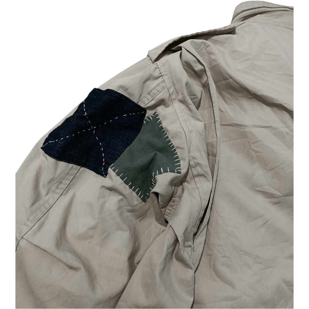 Vintage Vintage 70s 80s M65 field jacket khaki patchwork design Size US M / EU 48-50 / 2 - 7 Thumbnail