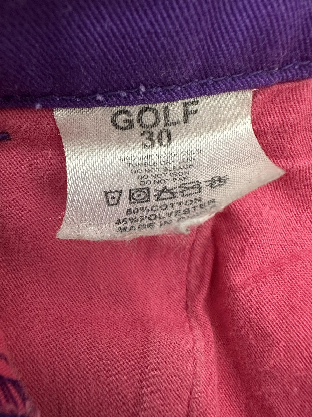 Golf Wang × Tyler The Creator RARE OG Golf Wang Purple 3D " GOLF " Logo Pants Sz. 30 Fleur Size US 30 / EU 46 - 5 Thumbnail