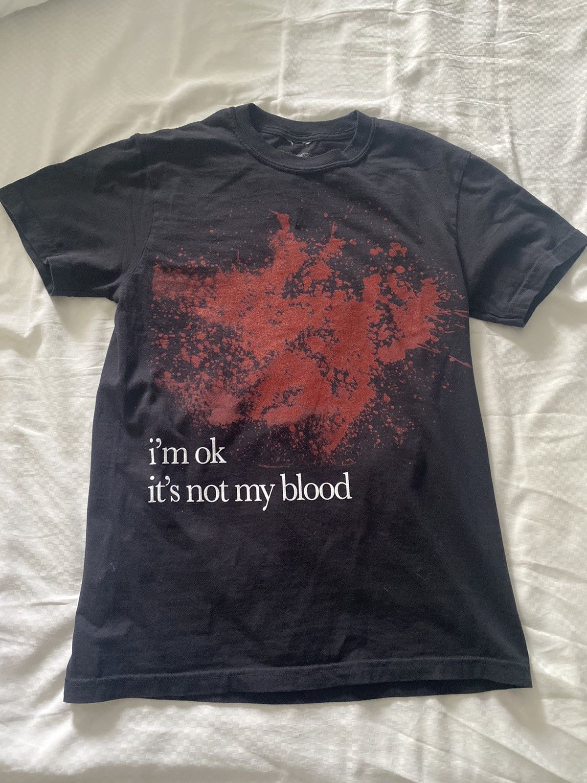 image of Ken Carson “It’S Ok It’S Not My Blood” Merch in Black, Men's (Size Small)