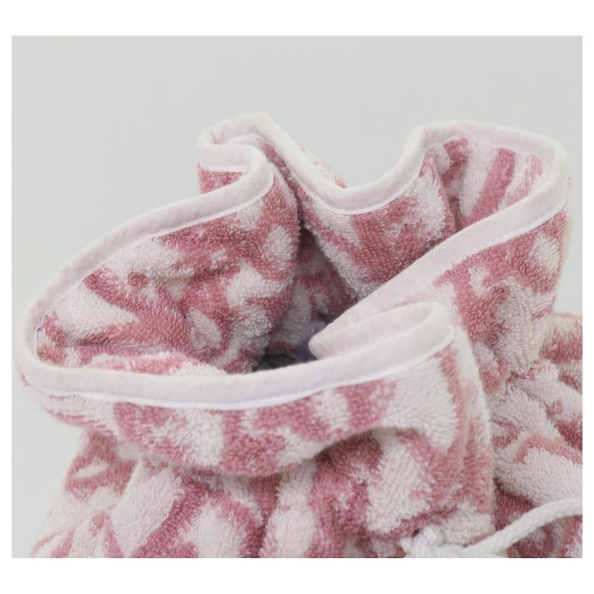 Dior DIOR TROTTER DRAWSTRING MINI POUCH PINK WHITE BAG Size ONE SIZE - 4 Thumbnail