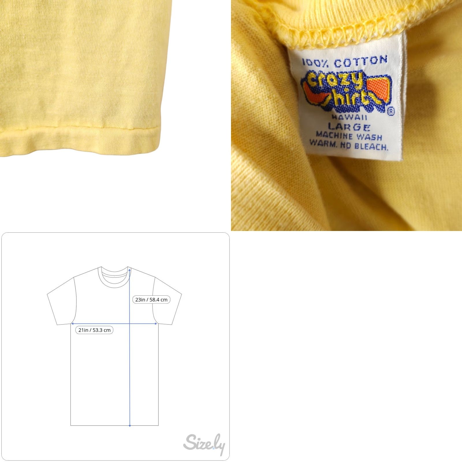Vintage VINTAGE Crazy Shirts T-Shirt Mens Large Yellow 70s Ski Hawaii Made In USA Size US L / EU 52-54 / 3 - 8 Thumbnail