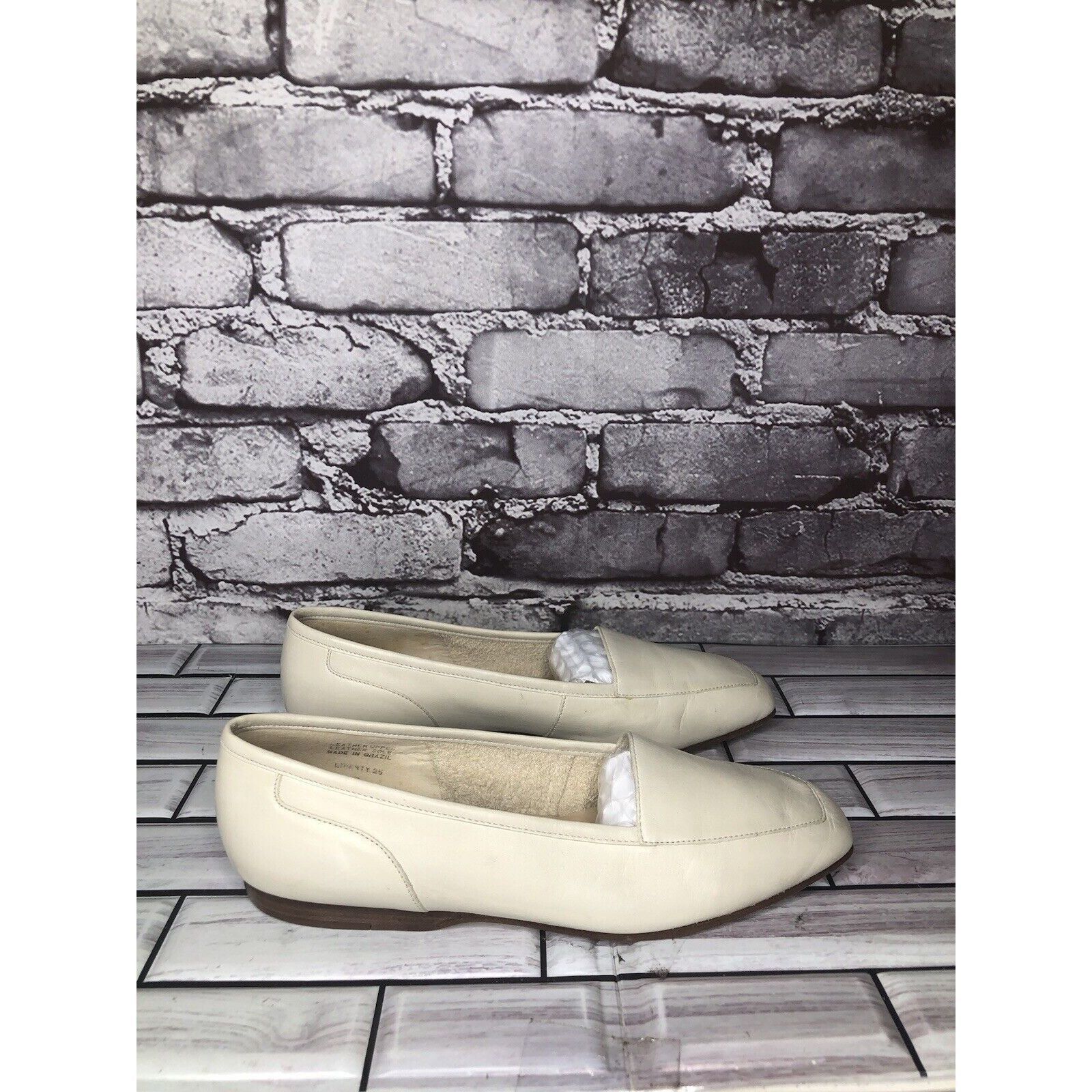 Other Enzo Angiolini Liberty Ivory Cream Leather Square Toe Loafer Size US 6 / IT 36 - 3 Thumbnail