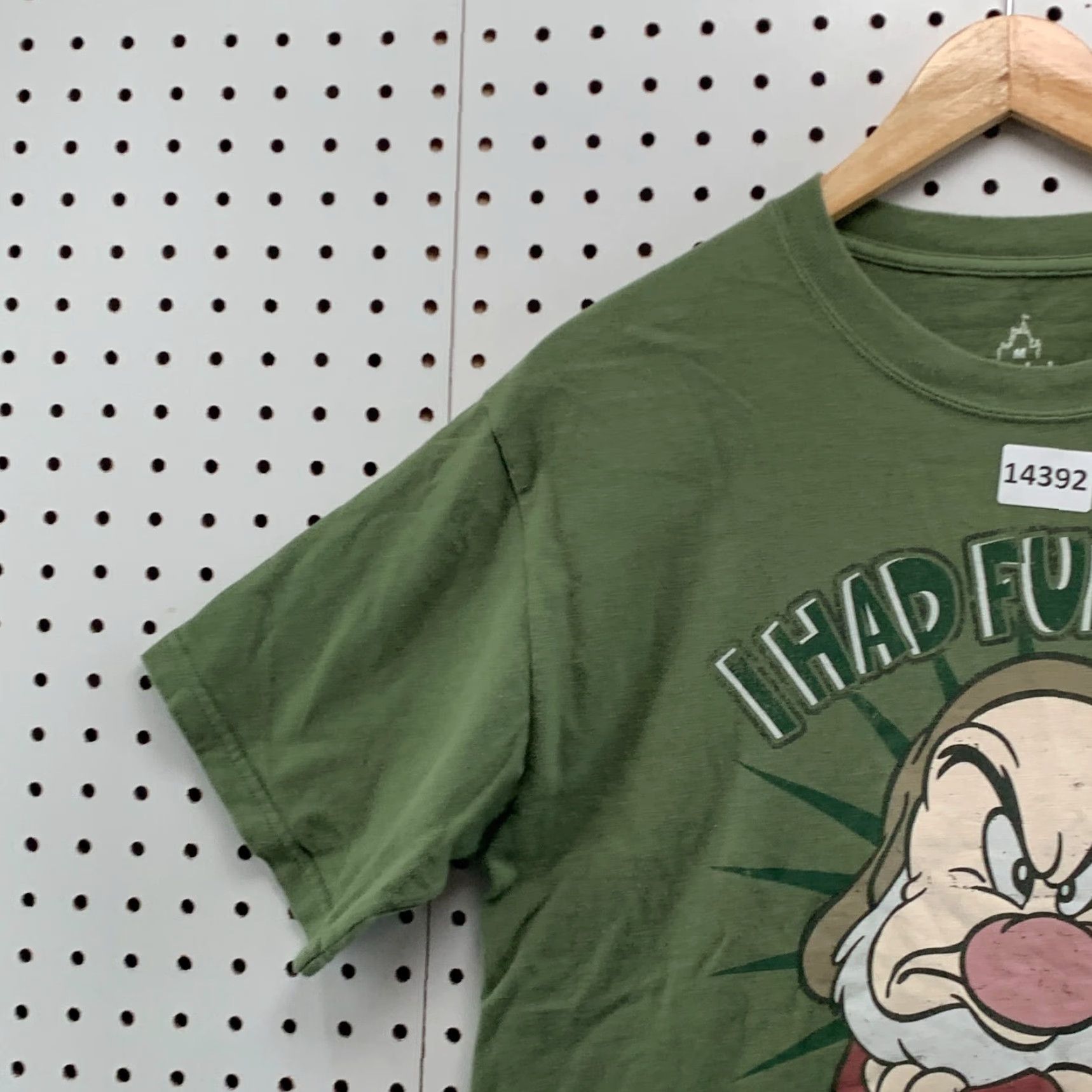 Disney Disney Shirt M Adult Medium Green Grumpy "I Had Fun Once It Was Awful" Short Sleeve Tee Mens Vintage 2000s Disney Grumpy Shirt Size US M / EU 48-50 / 2 - 2 Thumbnail