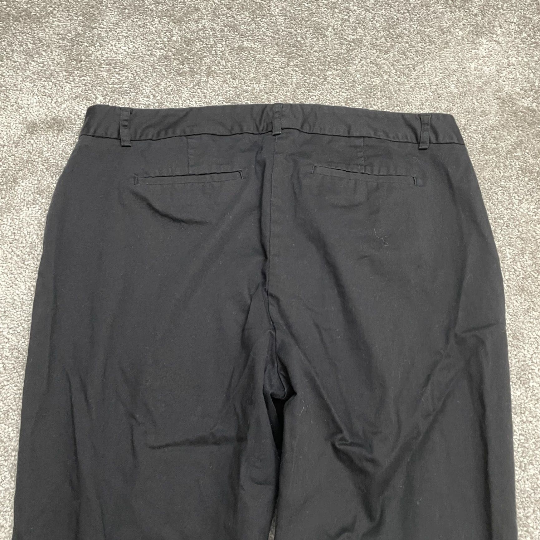 Van Heusen Van Heusen Pants Cropped 10 Black Mid Rise Cotton 34x23 Stretch Extensible Women Size 32" / US 10 / IT 46 - 3 Thumbnail