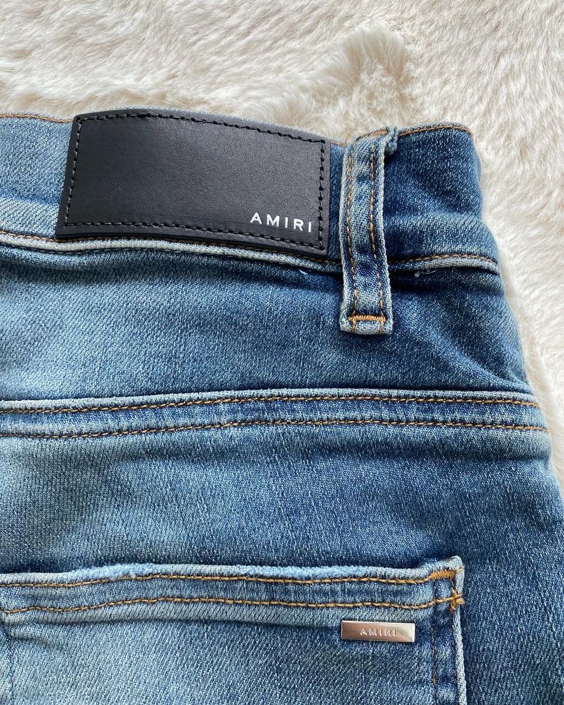 Amiri Amiri Washed Blue Blue Patchwork 17 MX1 Jean Size US 30 / EU 46 - 3 Thumbnail