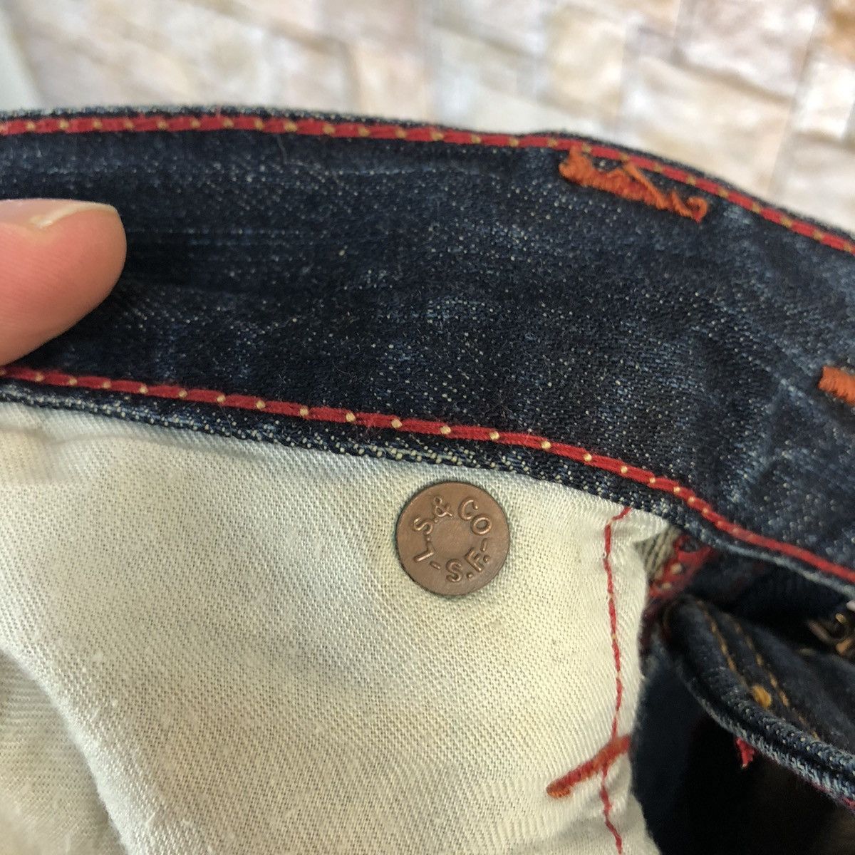 Levi's 507 Levis Blue Denim jeans Pants #7571 Size US 31 - 25 Thumbnail
