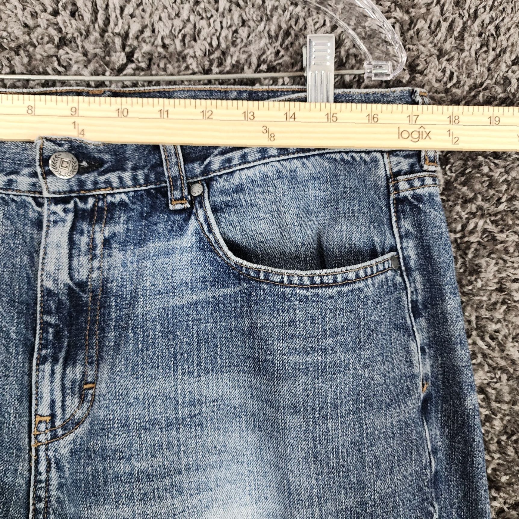Chaps CHAPS Mens Relaxed Straight Leg Jeans Blue Size 34x30 Size US 34 / EU 50 - 4 Thumbnail