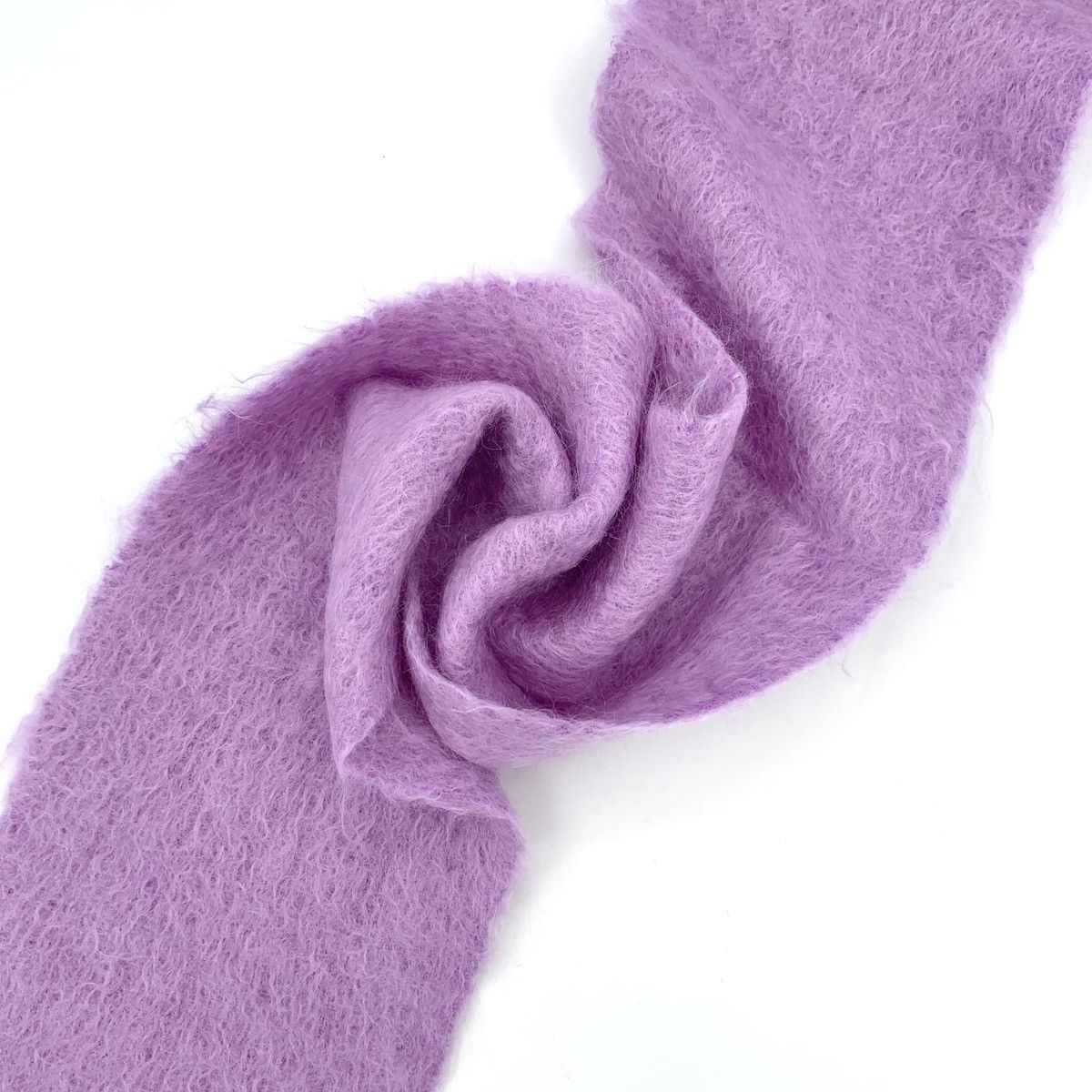 Loewe Loewe Purple Logo Leather Tag Mohair Tassel Scarf Size ONE SIZE - 7 Thumbnail