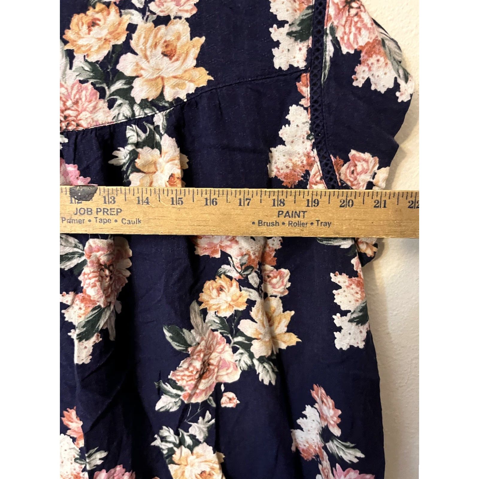 Buffalo David Bitton Buffalo David Bitton Women's Viscose Floral V Neck Blouse XL 5B294 Blue Fashion Basic Casual Blouse Womens Size XL / US 12-14 / IT 48-50 - 5 Thumbnail