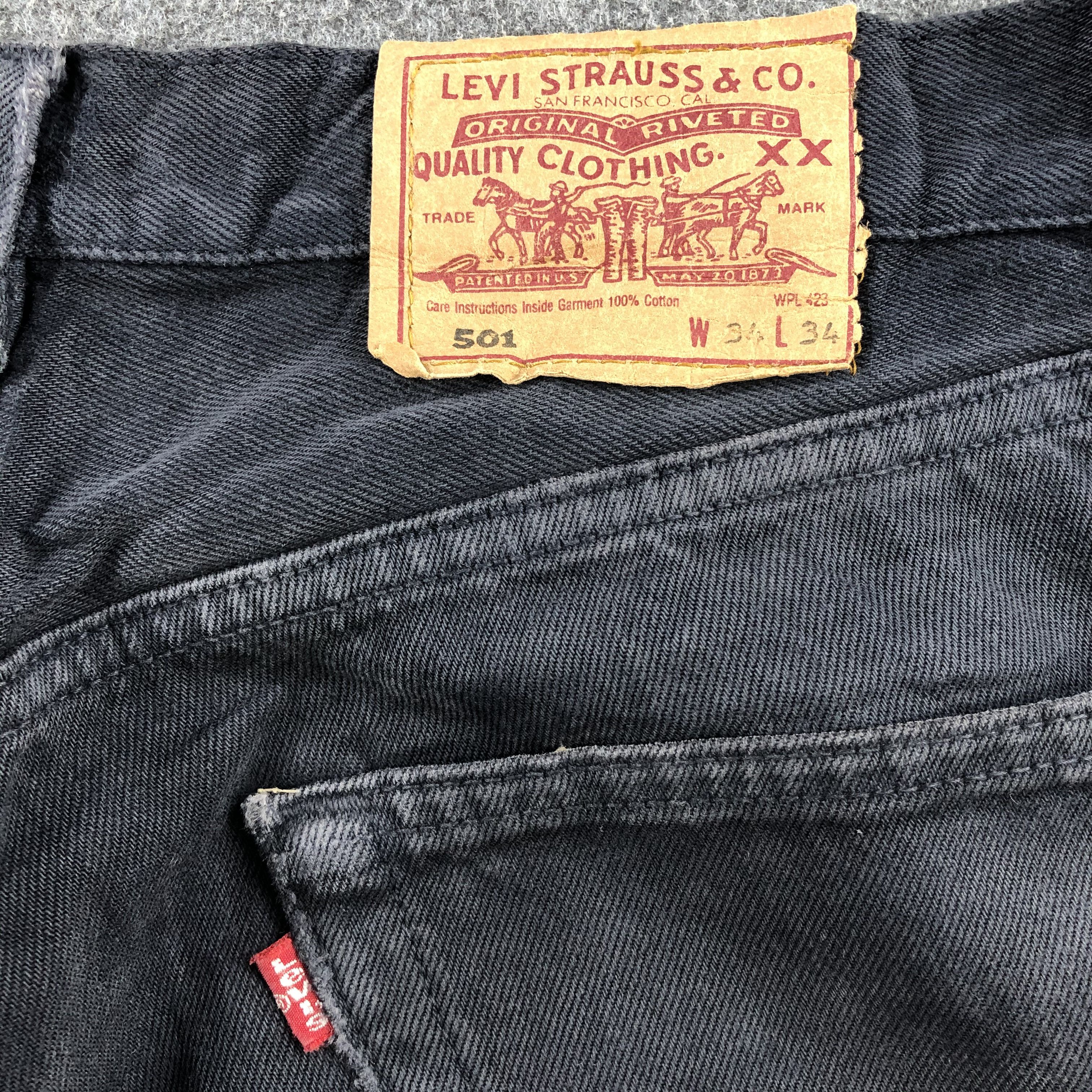 Levi's Vintage 90s Ripped Levis 501 Earth Tone Jeans-J1414 Size US 34 / EU 50 - 5 Thumbnail