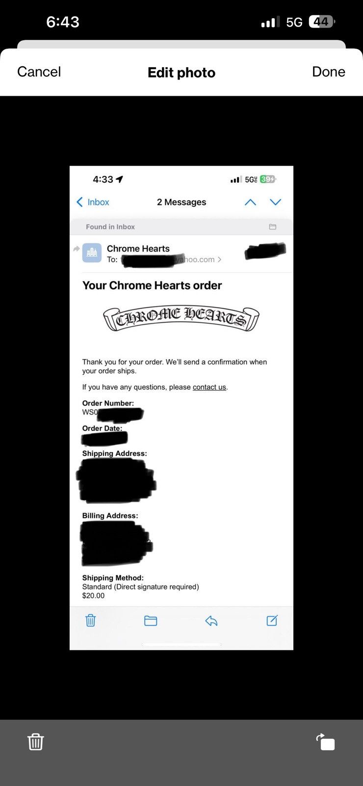Chrome Hearts 100% Authentic Chrome Hearts Matty Boy Chomper 3 Socks Large Size ONE SIZE - 8 Thumbnail