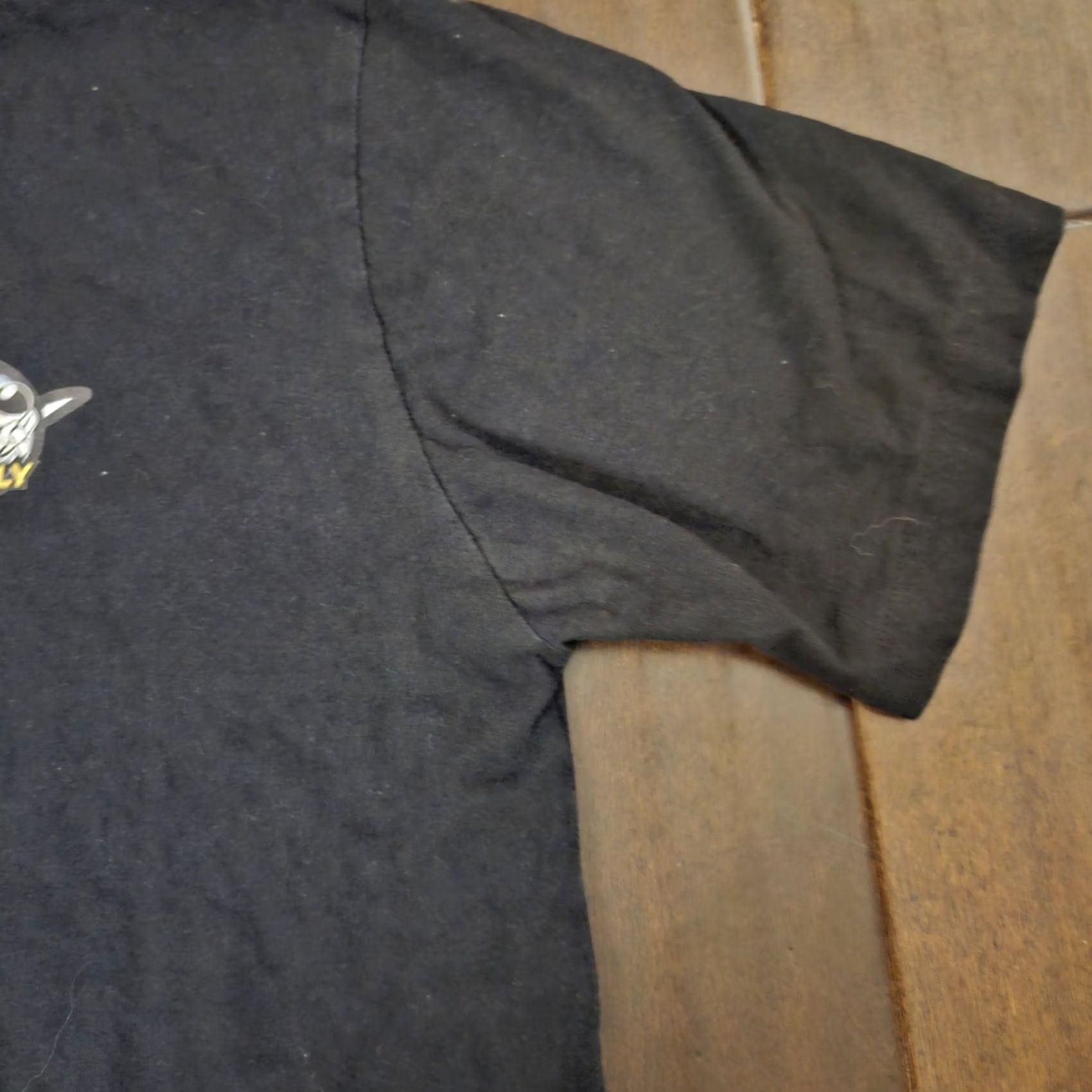 Vintage Spacely Unlimited T-Shirt Black Short Sleeve Size L Mens Space Pattern Stains Cleaning Needed Regular Cotton Shirt Size US L / EU 52-54 / 3 - 6 Thumbnail