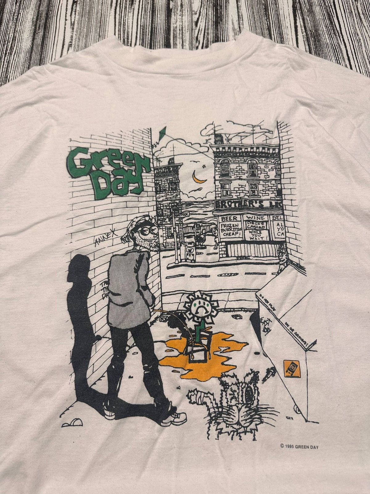 Vintage Green Day 1995 Vintage Rare Street Scene Graphic T-Shirt XL Size US XL / EU 56 / 4 - 4 Thumbnail