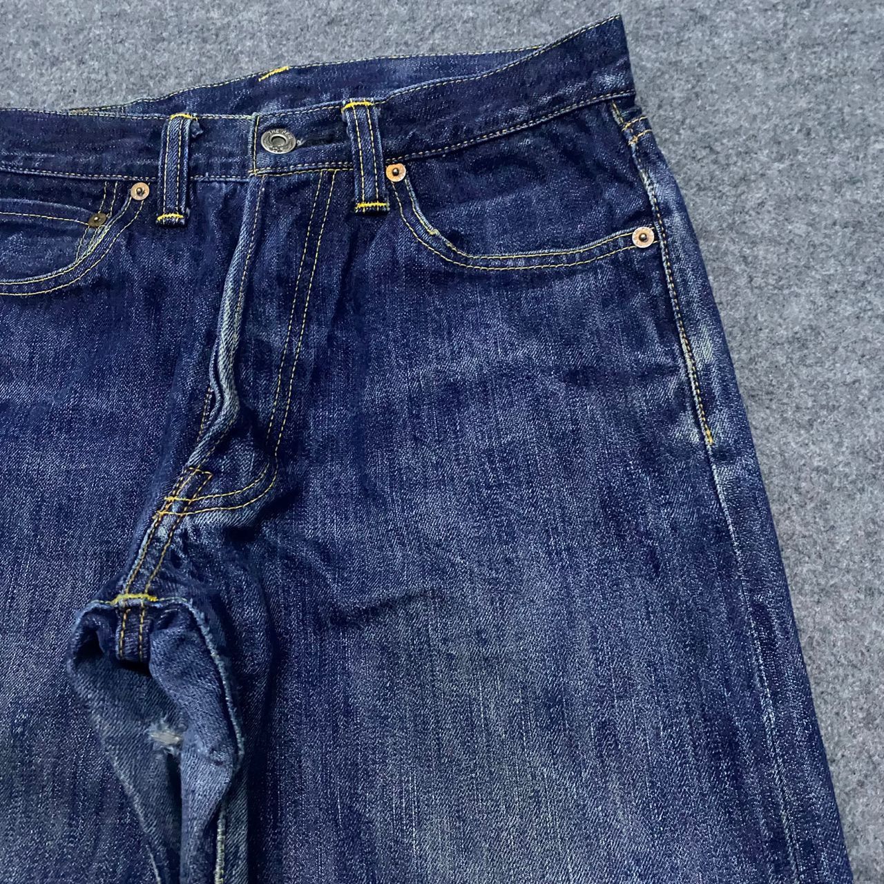 If Six Was Nine Vintage The Few MFG. Co Selvedge Redline Distressed Denim Size US 29 - 13 Thumbnail