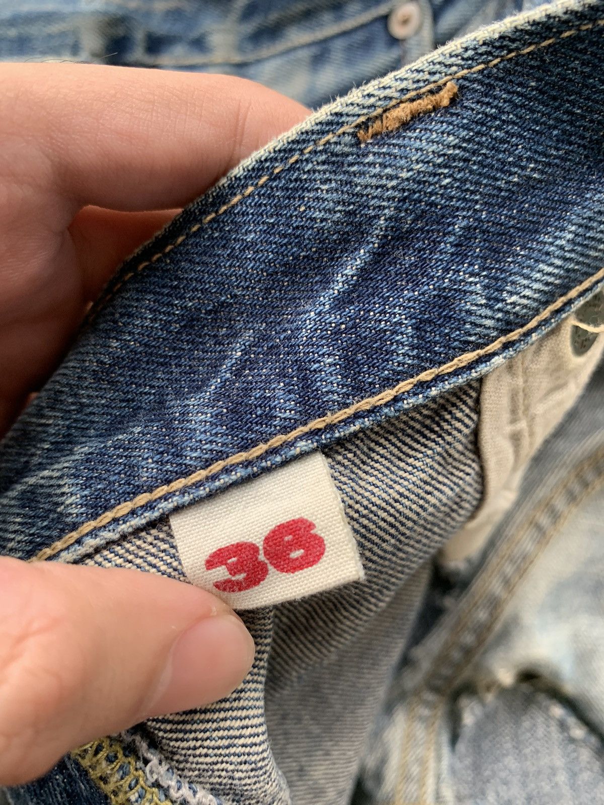 Japanese Brand vintage Okura Hr Market Selvedge Distressed denim Size US 34 / EU 50 - 17 Thumbnail