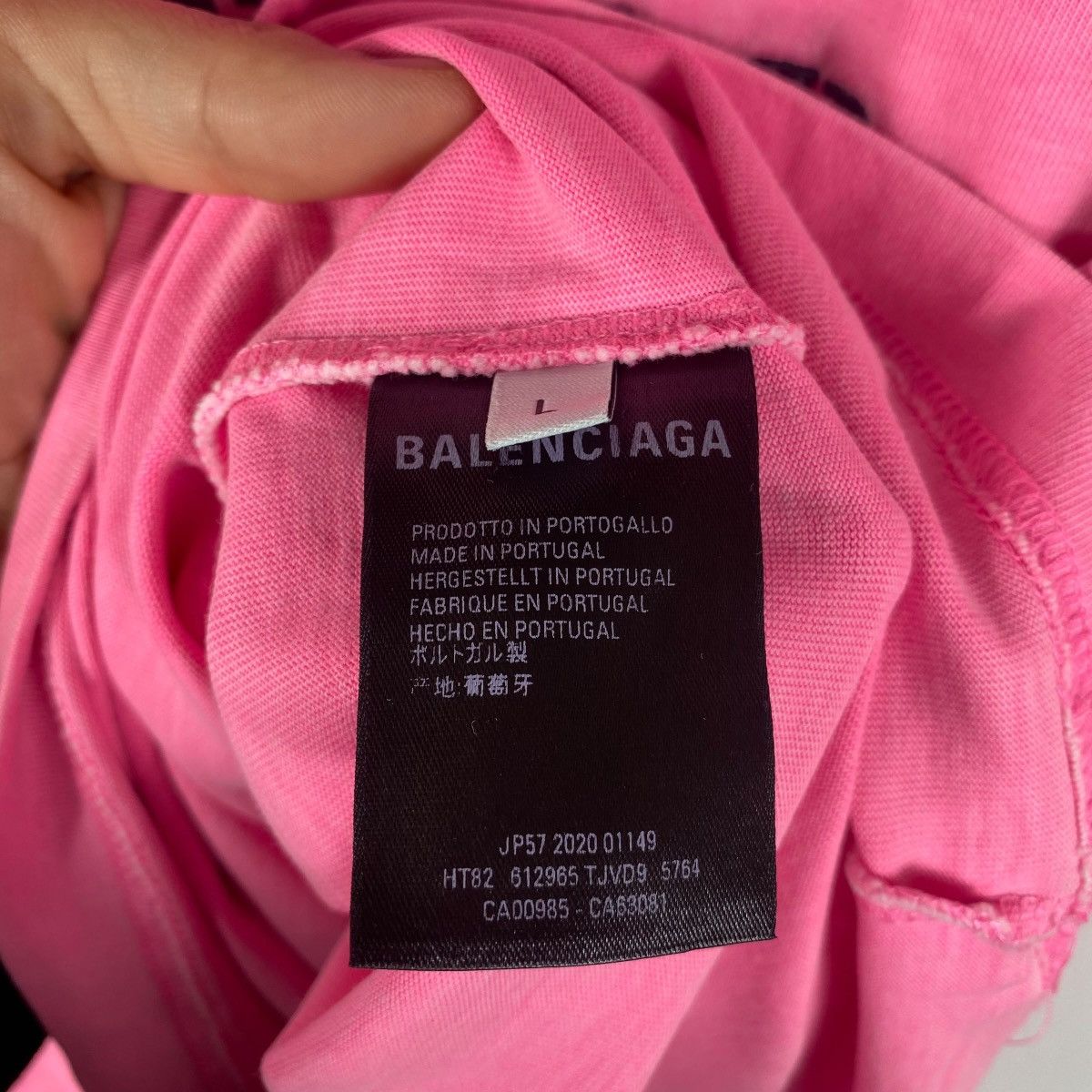 Balenciaga BALENCIAGA Pink Sponsor Logo Oversized Tee Shirt Large Size Size US L / EU 52-54 / 3 - 6 Thumbnail
