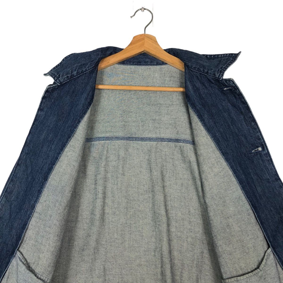 Japanese Brand 🔥90’s Vtg Denim Jacket Biker GU Japan Issey Miyake Size US XL / EU 56 / 4 - 12 Thumbnail