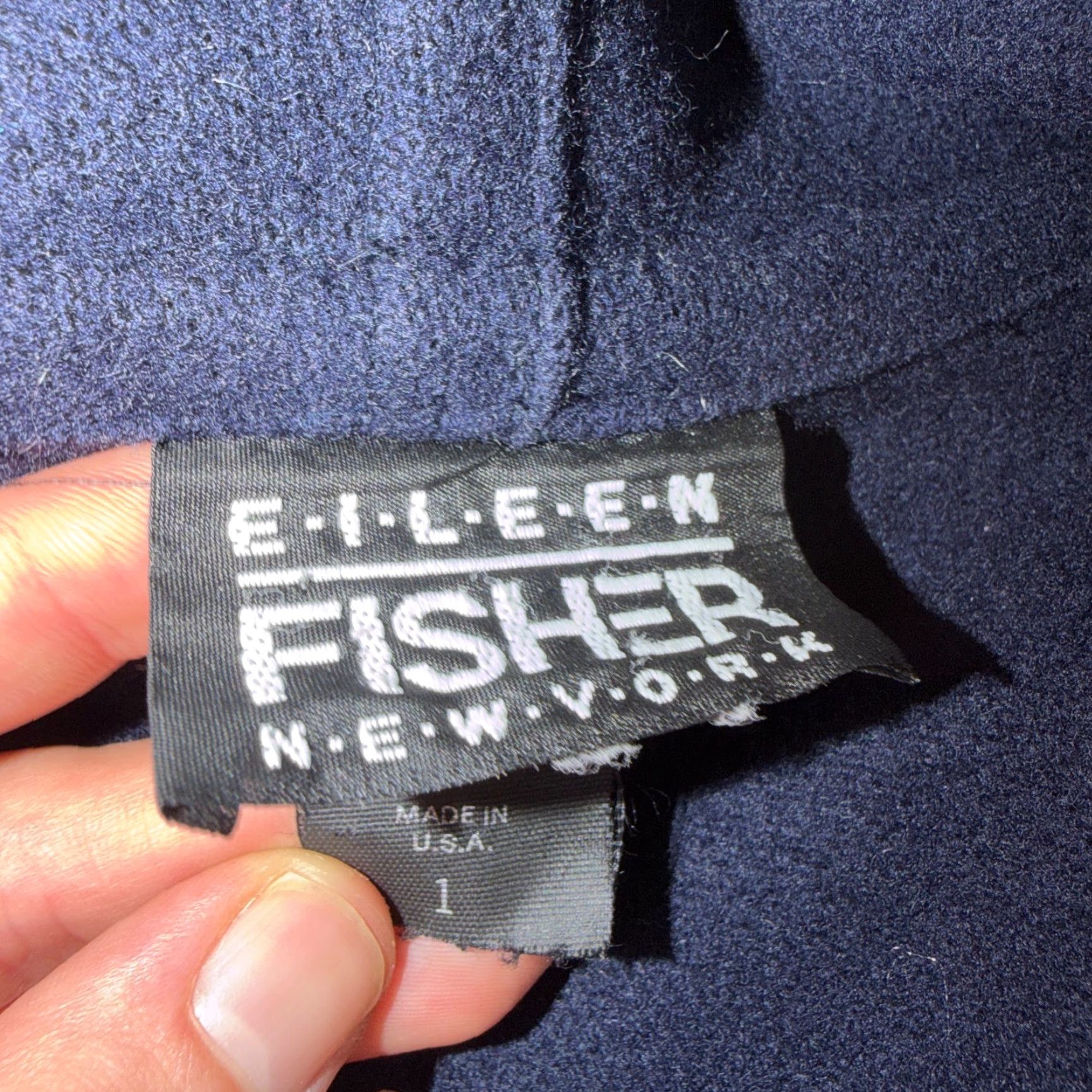 Eileen Fisher Eileen Fisher Wool Kimono Jacket Women’s Oversized Open Front Mid-Length Blue Size S Size S / US 4 / IT 40 - 3 Thumbnail