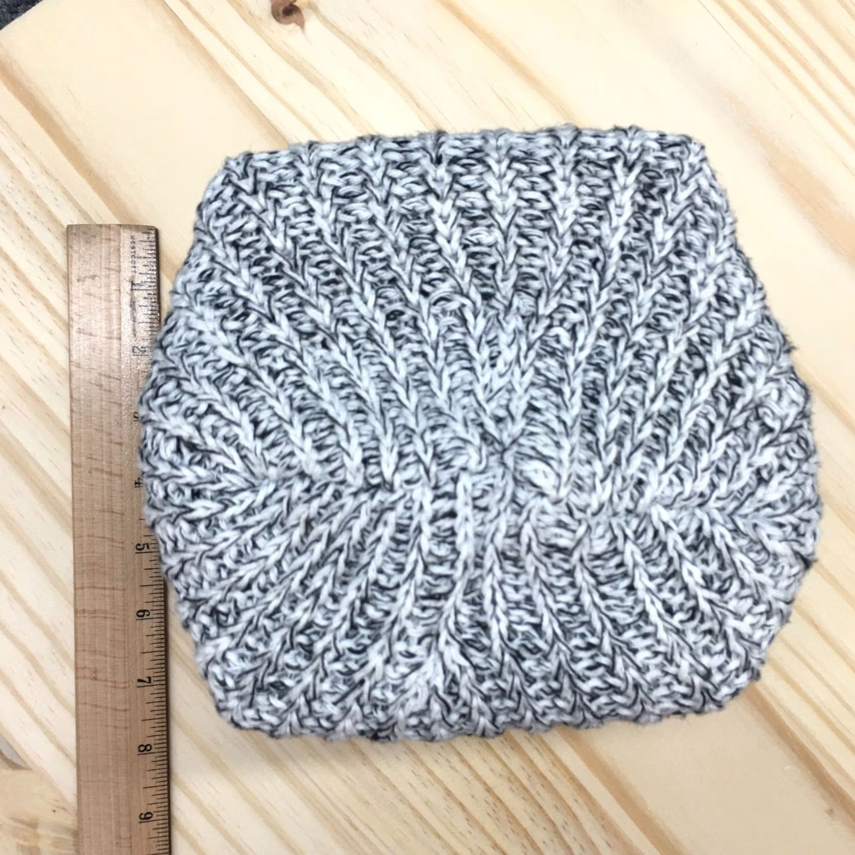 Vintage Love Your Melon Beanie Hat Winter Womens White OS Adjustable Knitted Cotton Size ONE SIZE - 4 Thumbnail