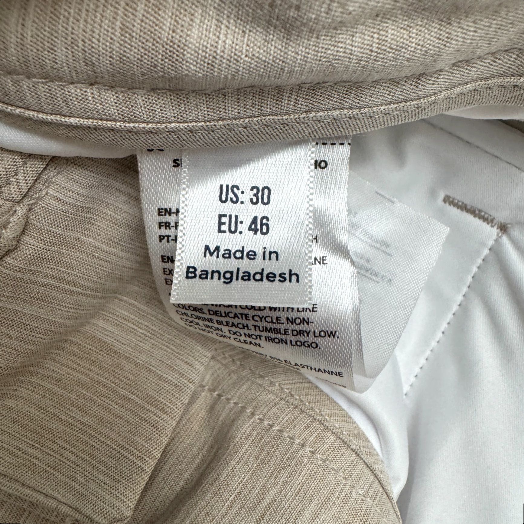 Original Penguin Original Penguin Performance Golf Chino Shorts Mens 30 Beige Flat Front Stretch Size US 30 / EU 46 - 6 Thumbnail