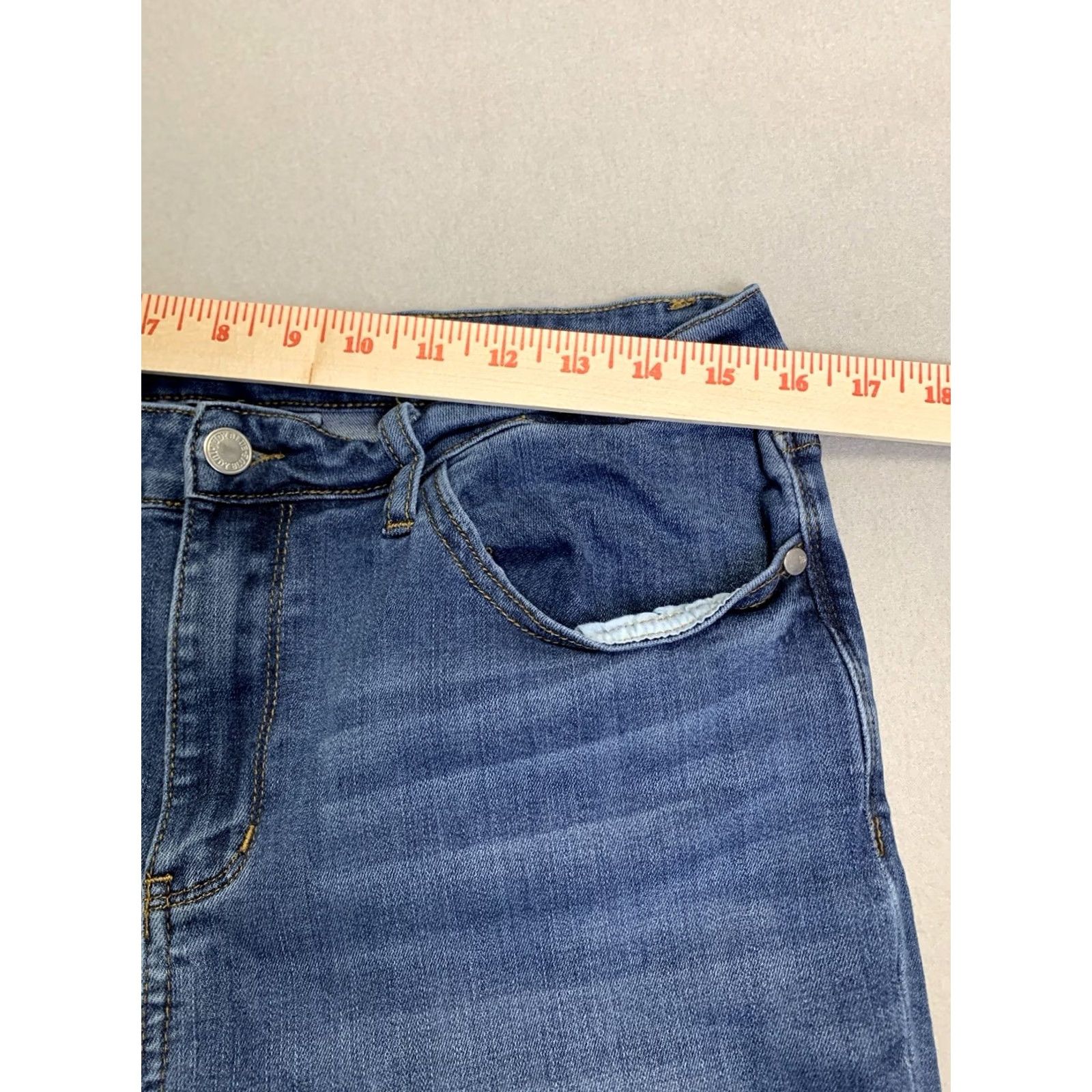 Vintage Judy Blue Jeans Womans 32 Blue Straight Fit Y2K Stretch Preppy Cowgirl JB82356DK Size 24" / US 00 / IT 34 - 8 Thumbnail
