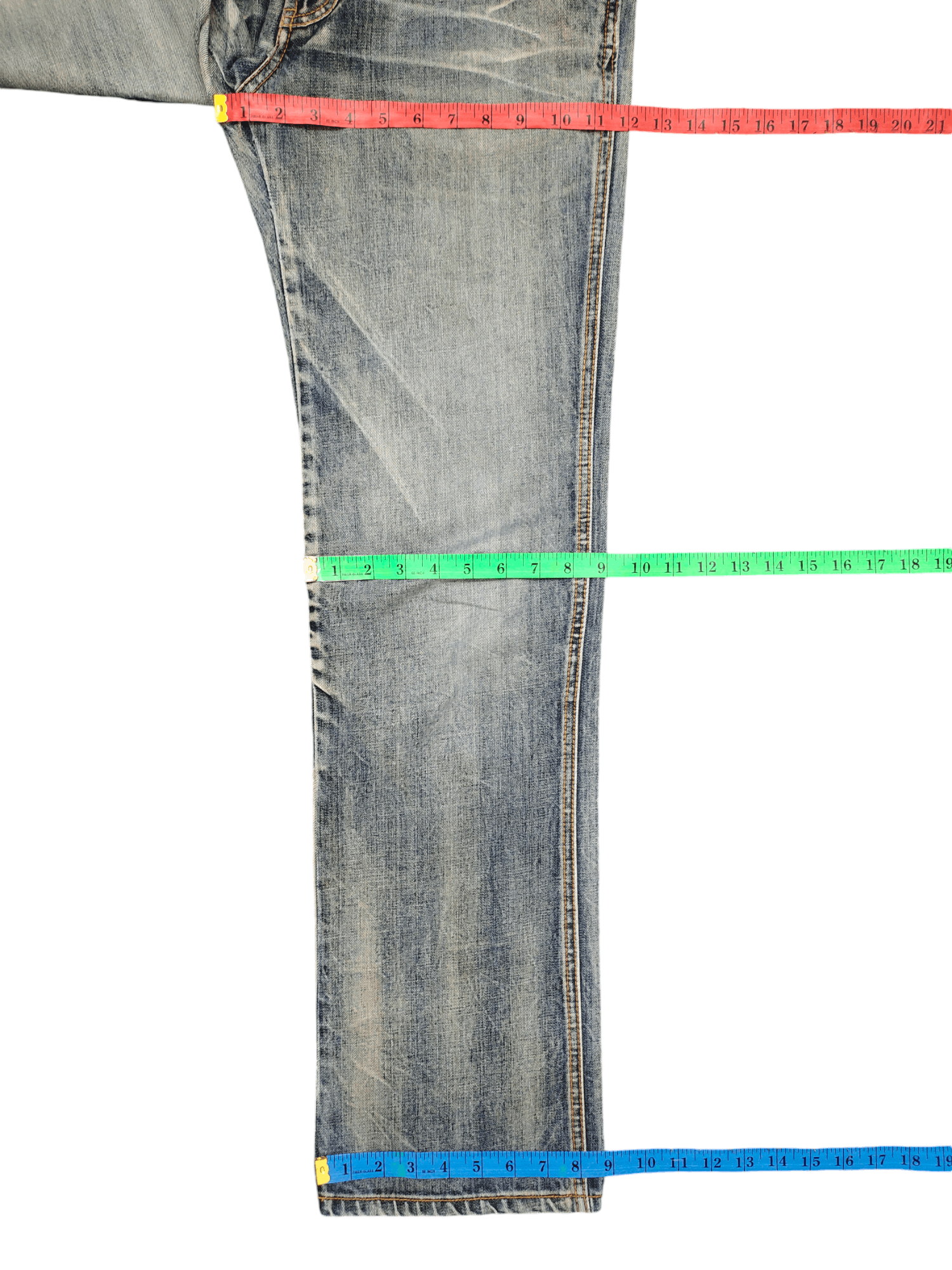 Comme des Garcons × Undercover Vintage Y2k Tough Jeansmith Clawmark Distress Faded Jeans Size US 30 / EU 46 - 10 Thumbnail