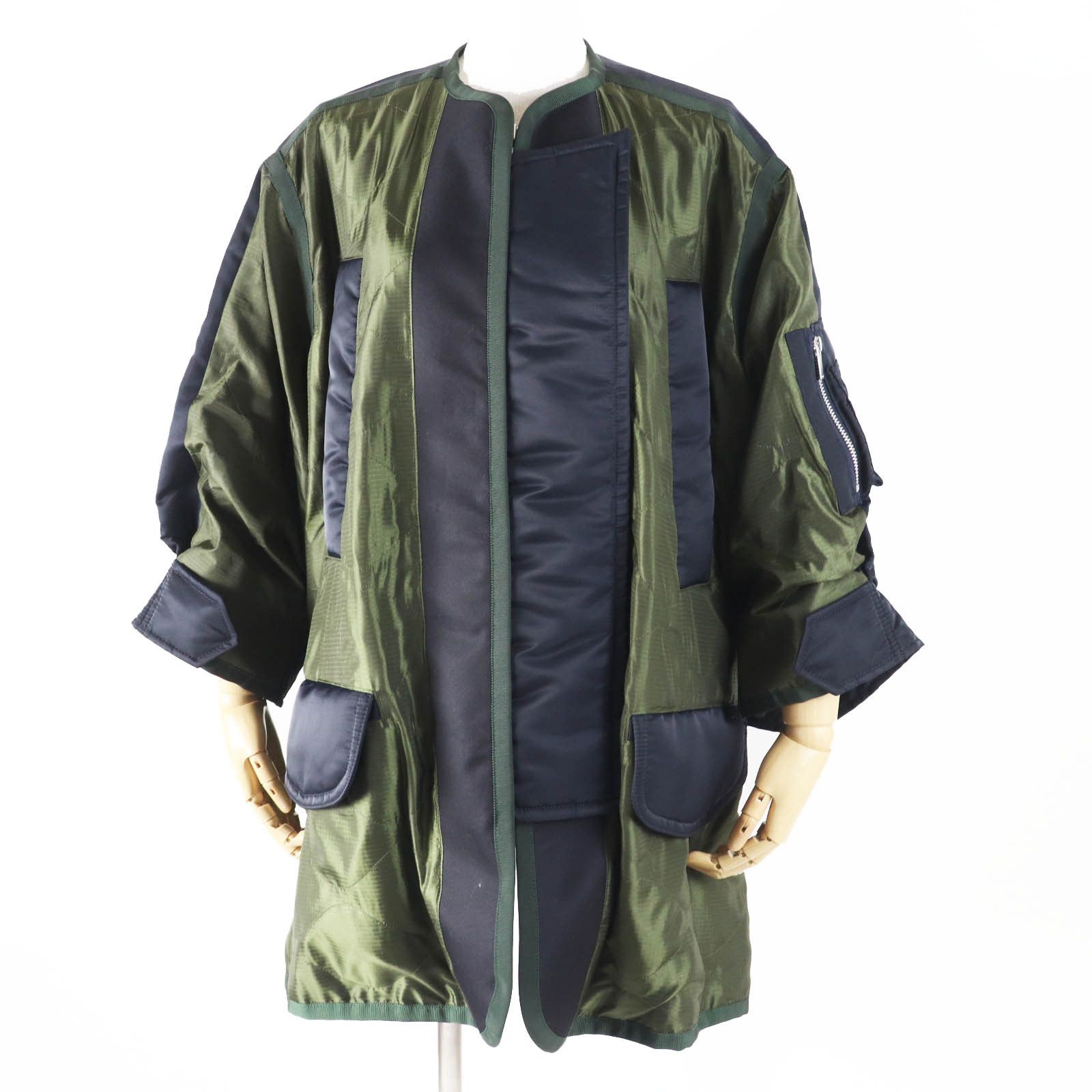 Sacai Sacai Sacai 23Stainless Steel 23-06477 Nylon Cotton Jacket Cotton Outerwear 23-06477 DUTY FREE for USA Size ONE SIZE - 1 Thumbnail