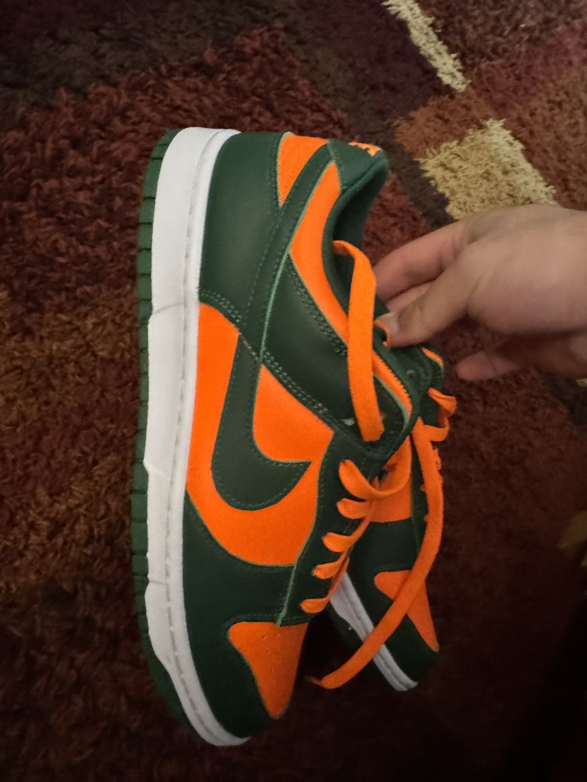 Nike Nike Dunk Low Miami Hurricanes Size US 13 / EU 46 - 4 Thumbnail