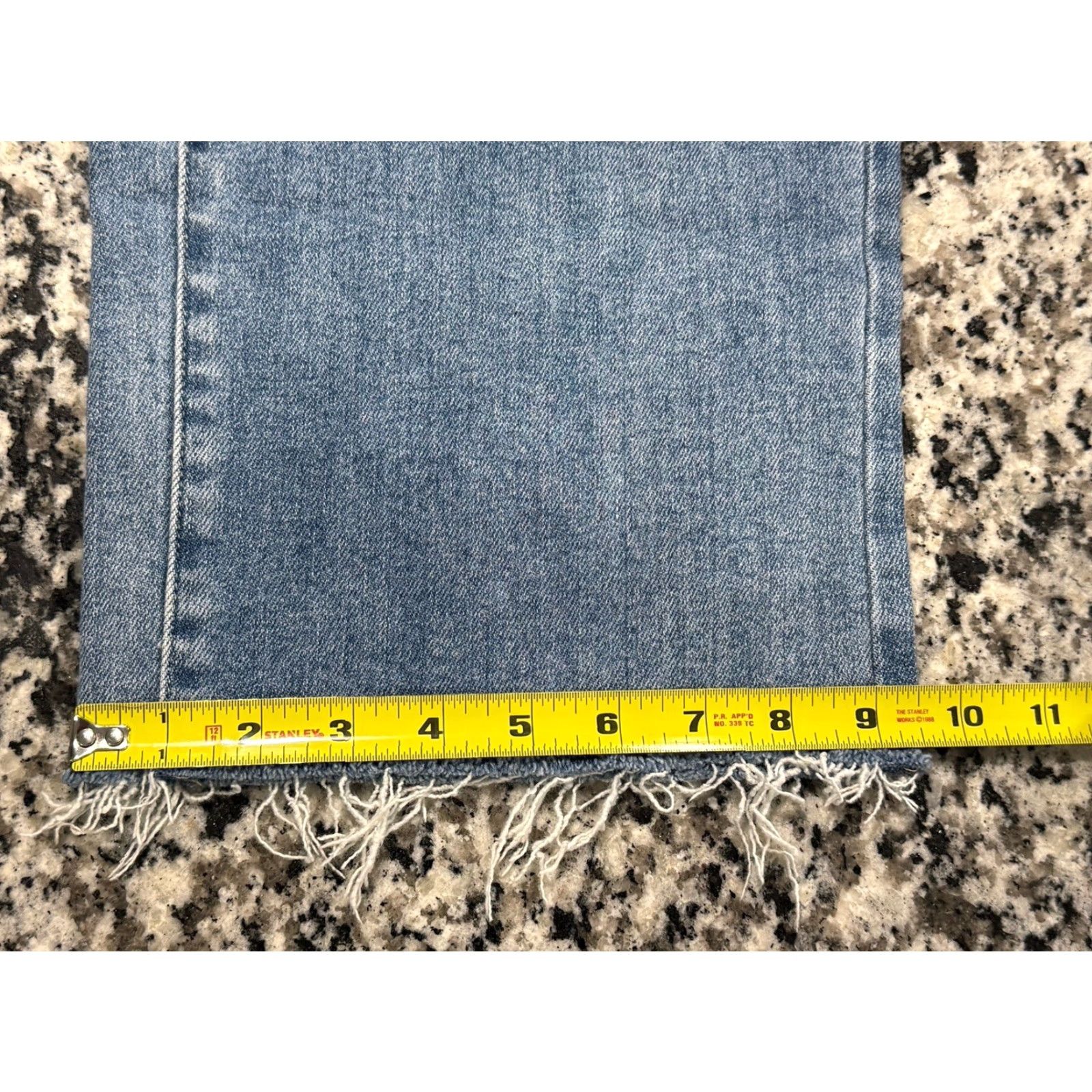 Denime VINTAGE? No — Judy Blue Womens Jeans Wide Leg Denim Blue 5/27 Raw Hem Size 27" / US 4 / IT 40 - 2 Thumbnail