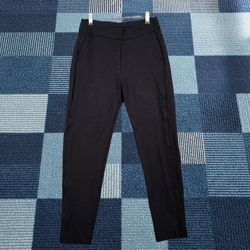 Vintage Betabrand Pants Women Medium Long Black Yoga Ankle Stretch Elastic Waist Pull On Size 32" / US 10 / IT 46 - 1 Thumbnail