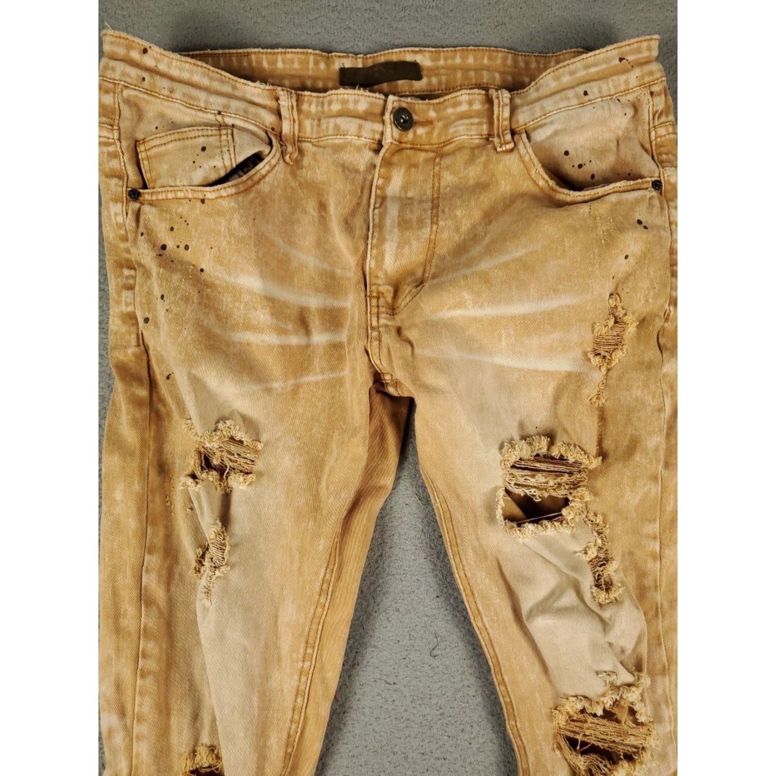 Denime KDNK Jeans Mens 38x30 Brown Slim Fit Denim Pants Size US 38 / EU 54 - 2 Thumbnail