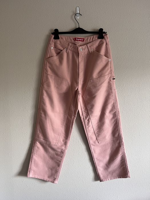 Supreme Supreme Moleskin Double Knee Painters Pants in Dusty Pink