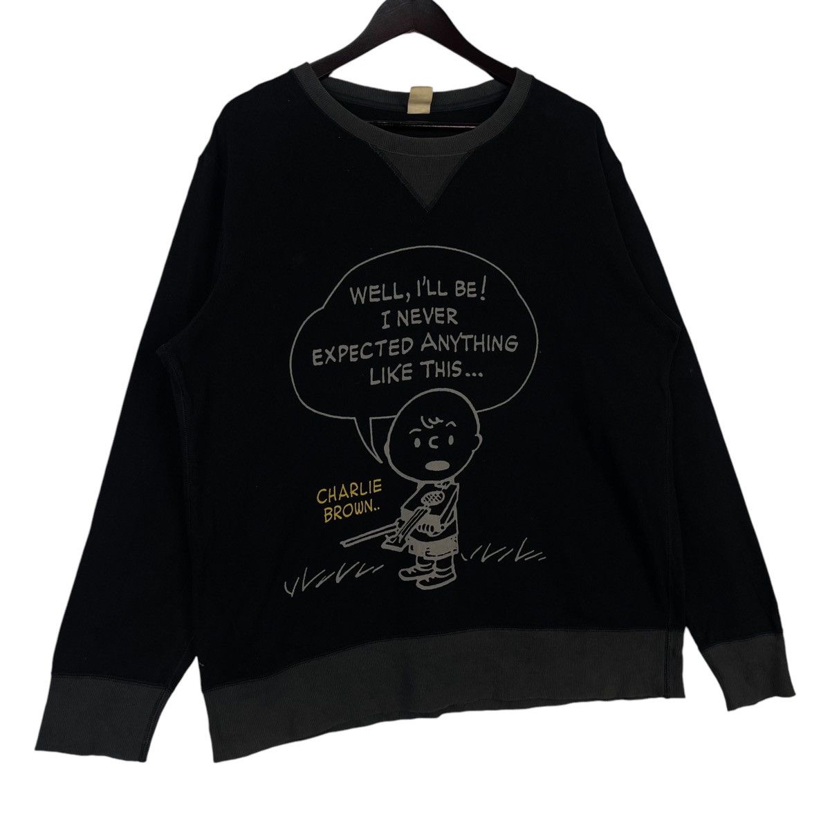 Uniqlo × Vintage Vintage Uniqlo X Peanuts Sweatshirt Crewneck Black Pullover Size XL / US 12-14 / IT 48-50 - 3 Thumbnail
