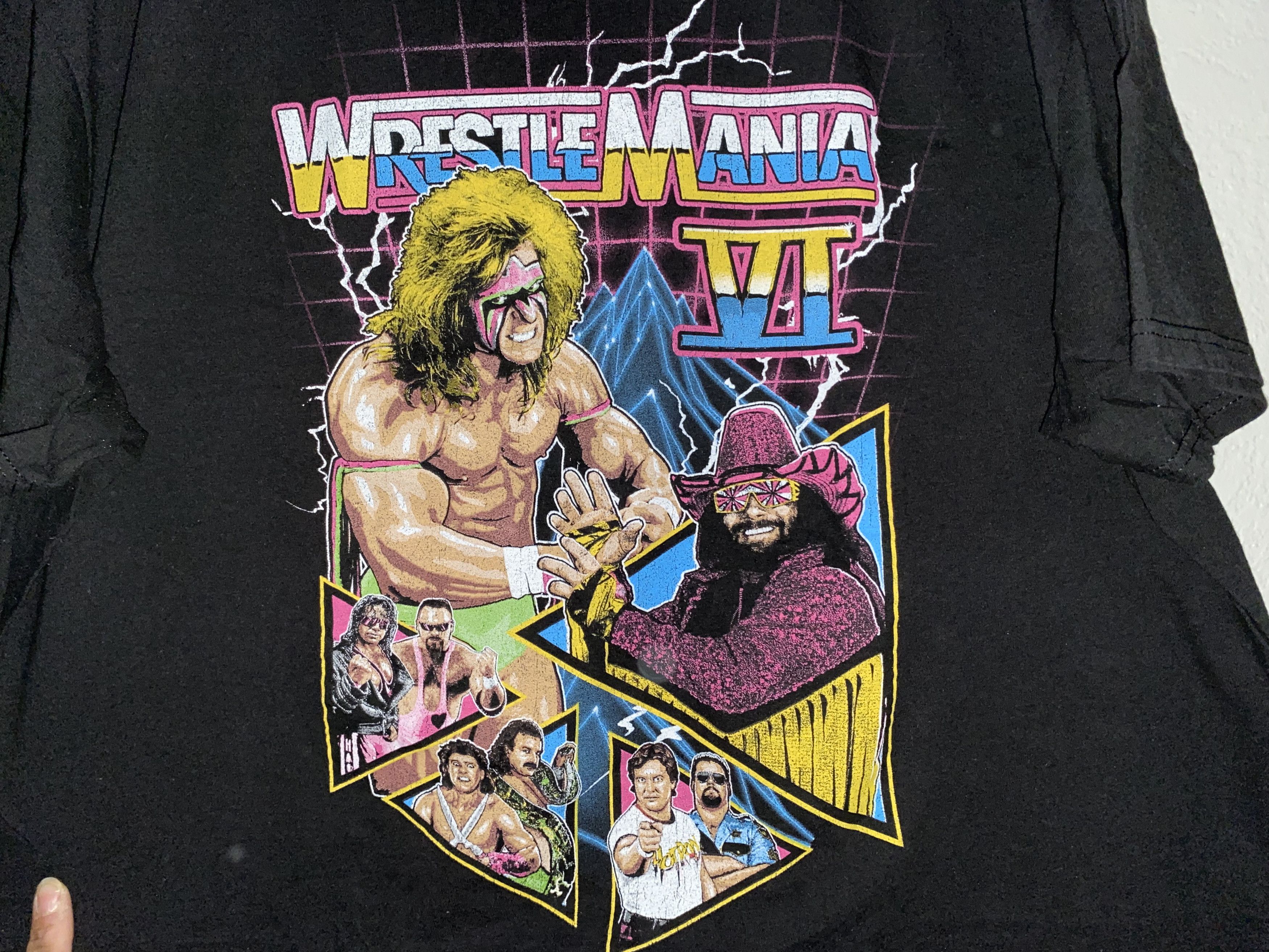 Mad Engine × WWE WWE retro Wrestlemania VI 6 six t shirt 2XL XXL cool 2021 Size US XXL / EU 58 / 5 - 2 Thumbnail