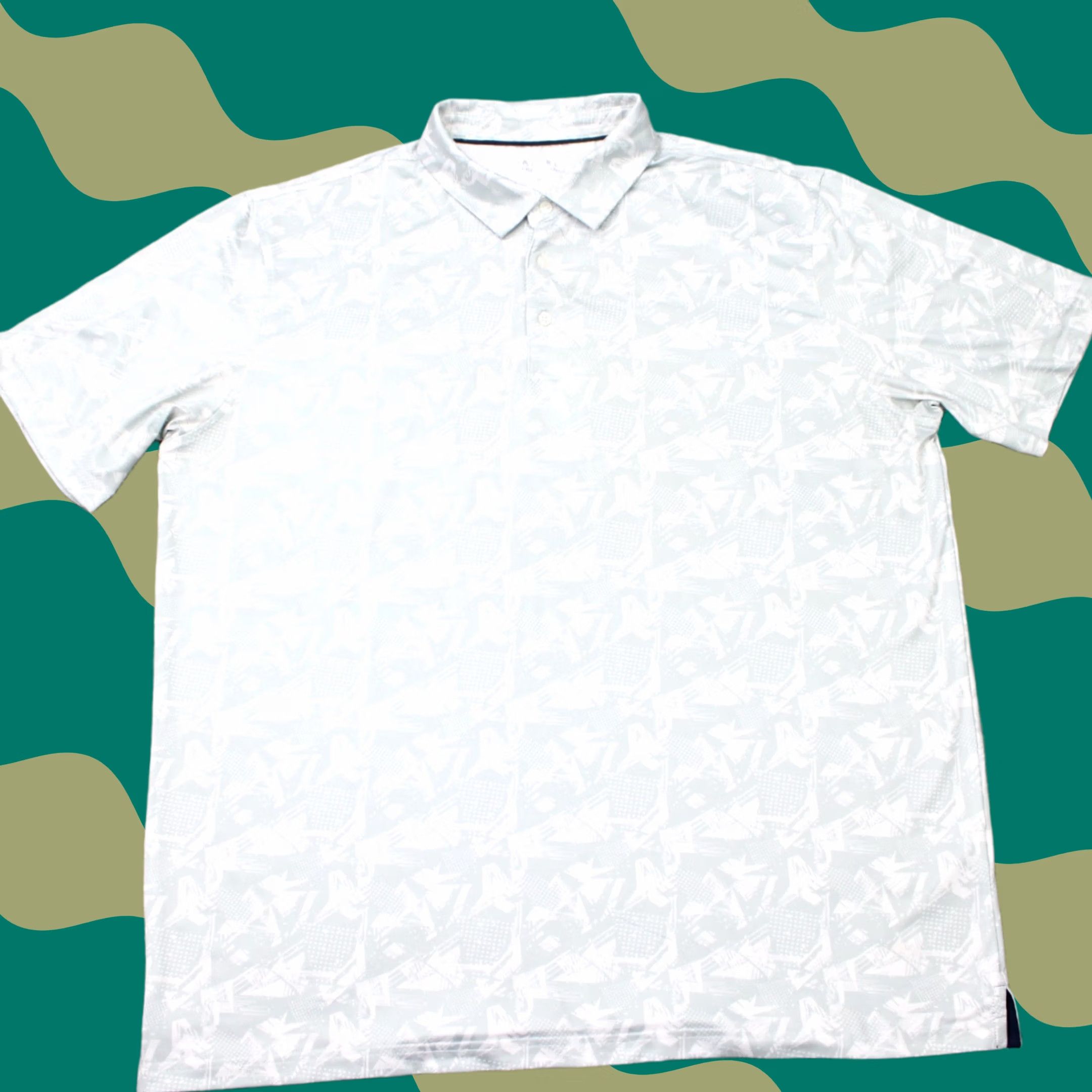Vintage Maelreg Performance Polo Shirt Men 2XL XXL Gray Floral Stretch Short Sleeve Size US XXL / EU 58 / 5 - 1 Thumbnail