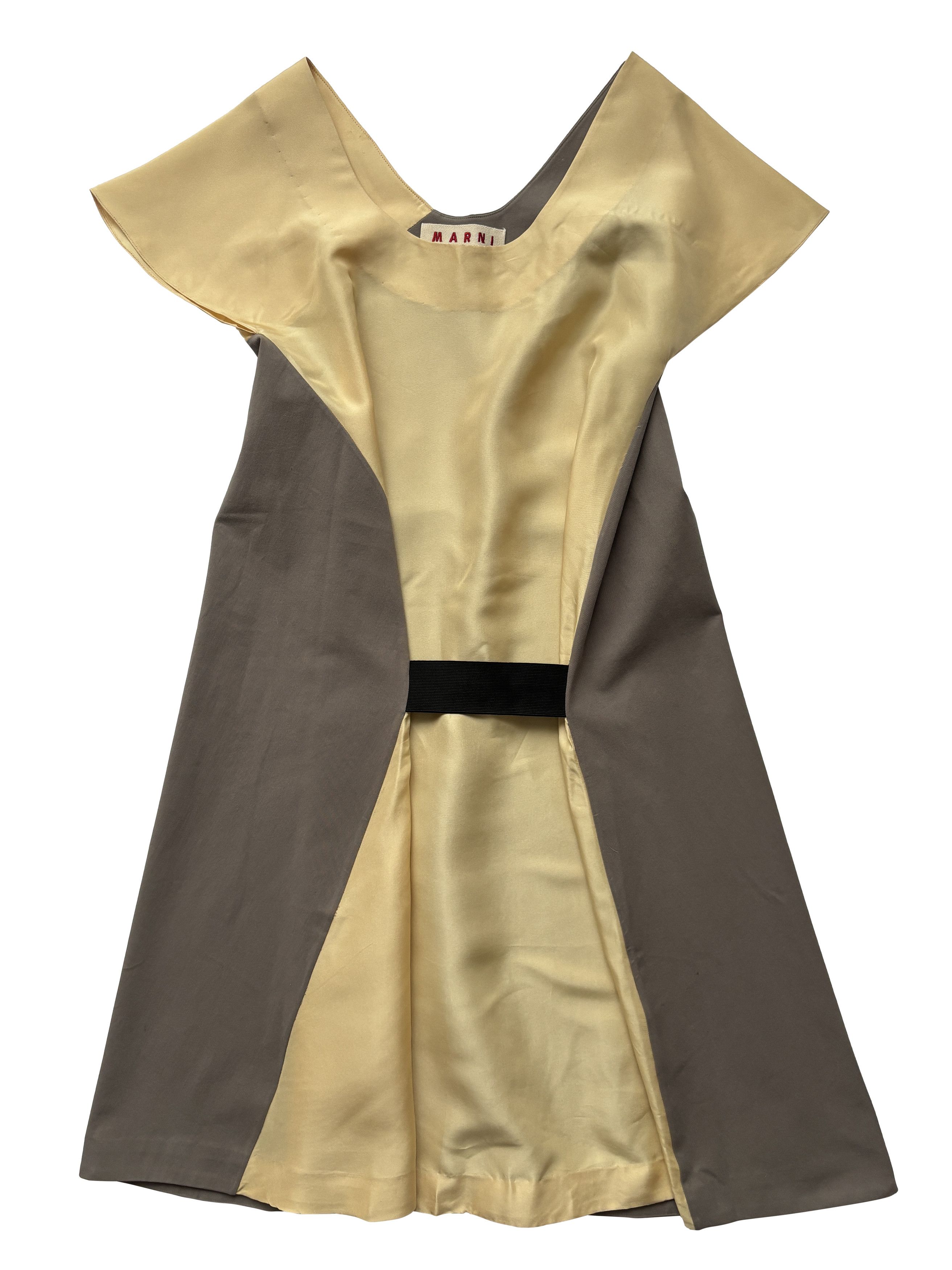 Marni ⚡️QUICK SALE⚡️Marni Brown with Yellow Silk Dress Size M / US 6-8 / IT 42-44 - 1 Thumbnail