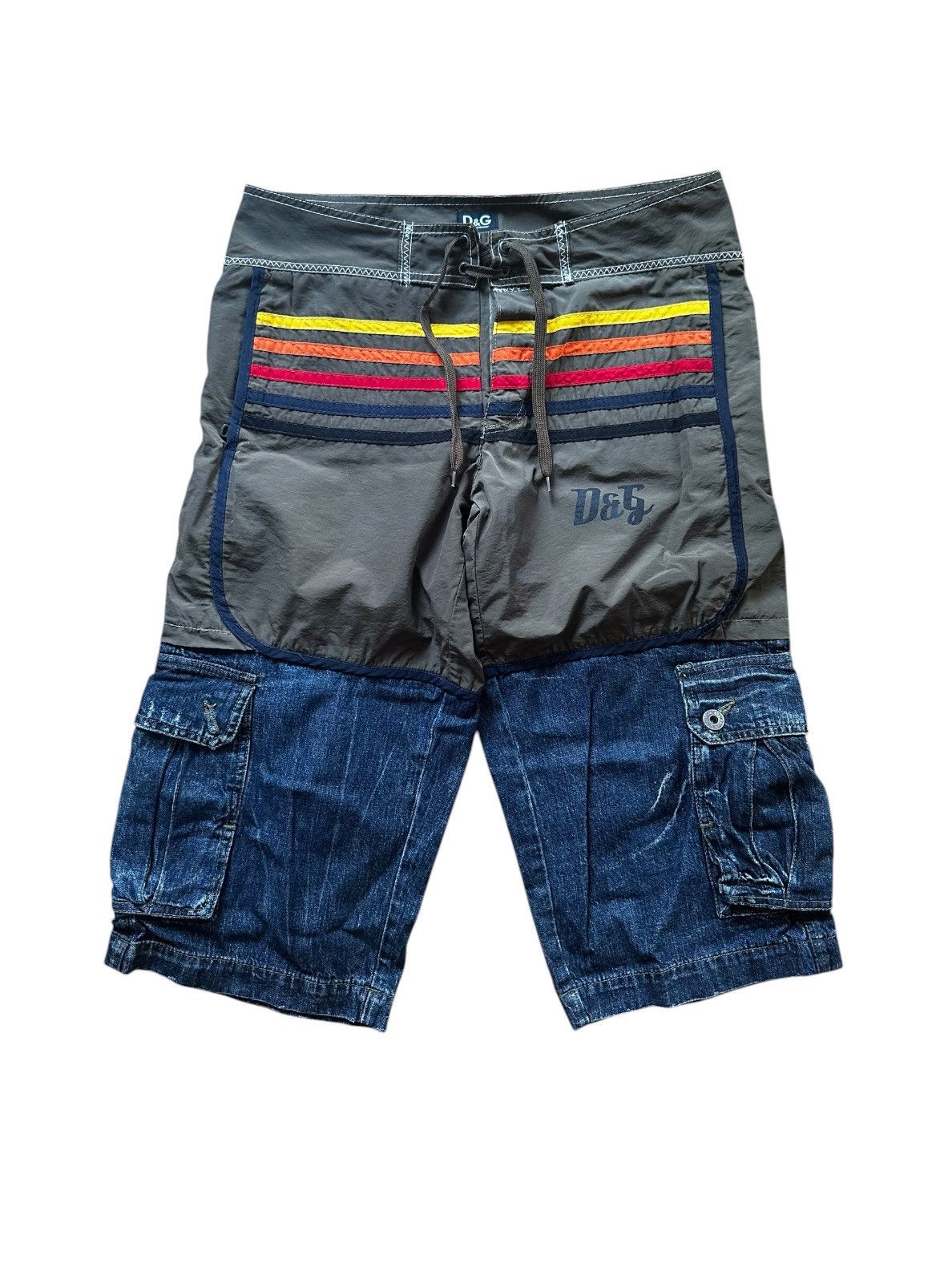 Dolce & Gabbana Dolce Gabbana SS06 Swimming Hybrid Denim Shorts Size US 31 - 1 Thumbnail