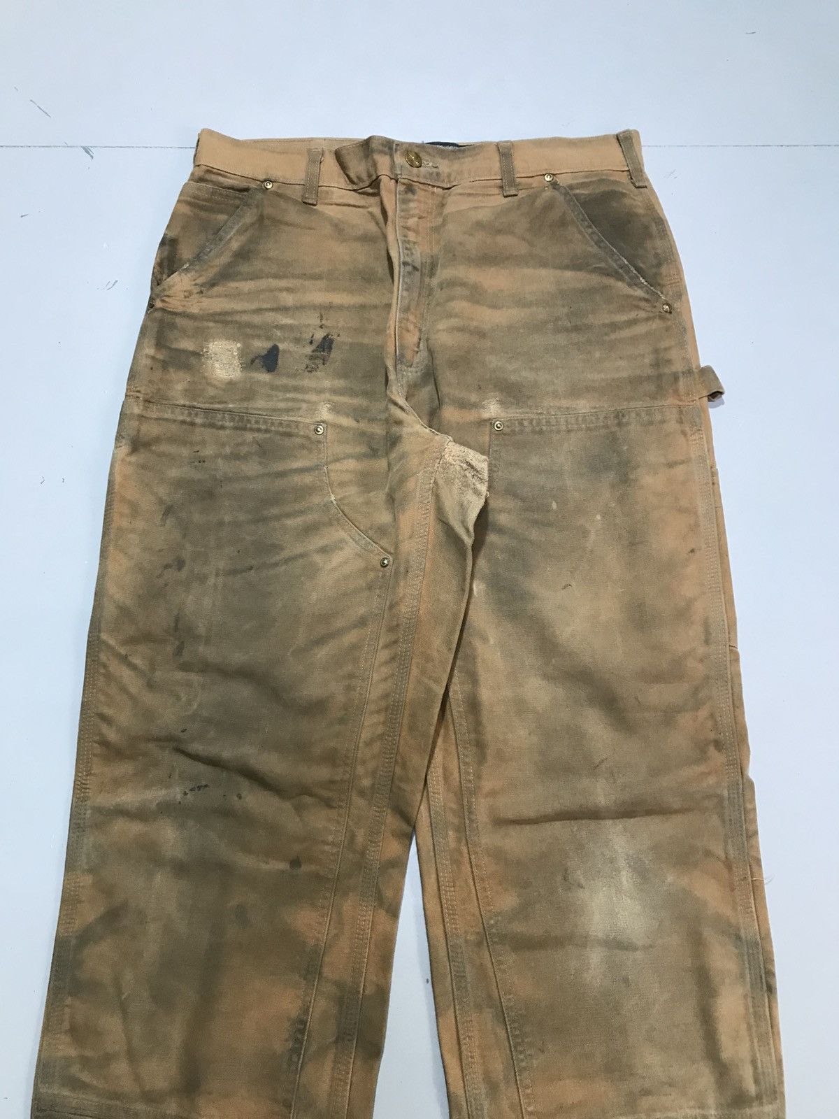Carhartt Vintage carhartt B01 BRN dusty double knee workwear Size US 34 / EU 50 - 5 Thumbnail