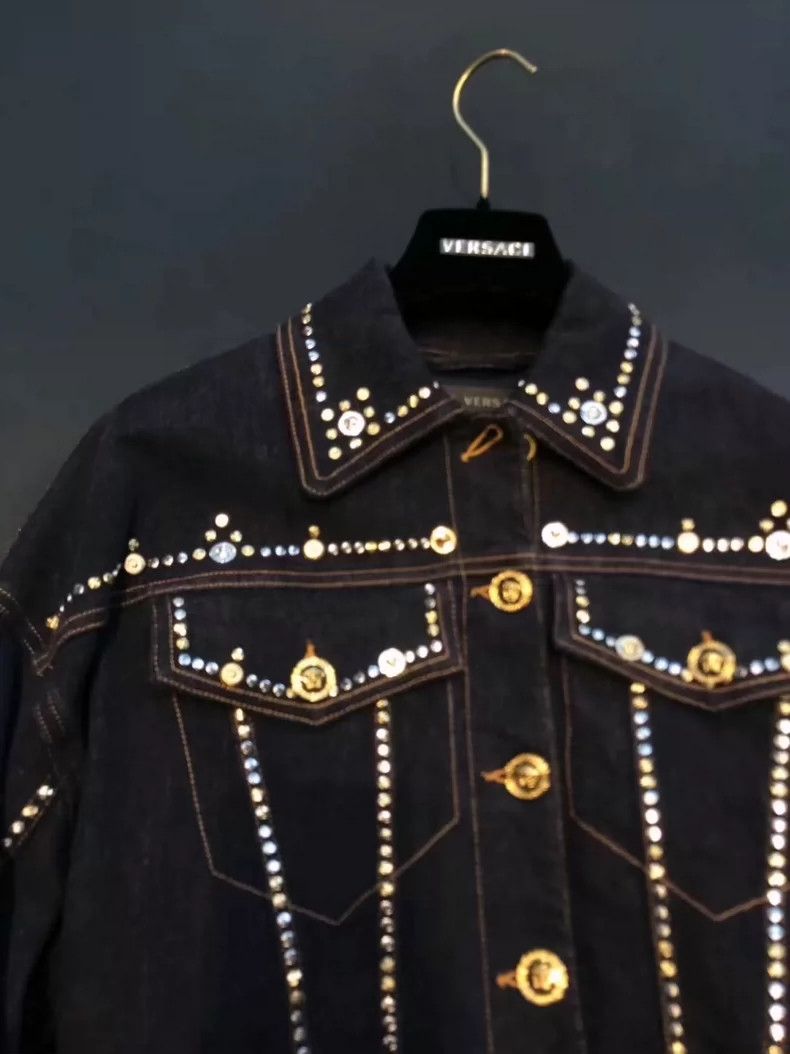 Versace Versace Medusa willow studded denim jacket Size XS / US 0-2 / IT 36-38 - 6 Thumbnail