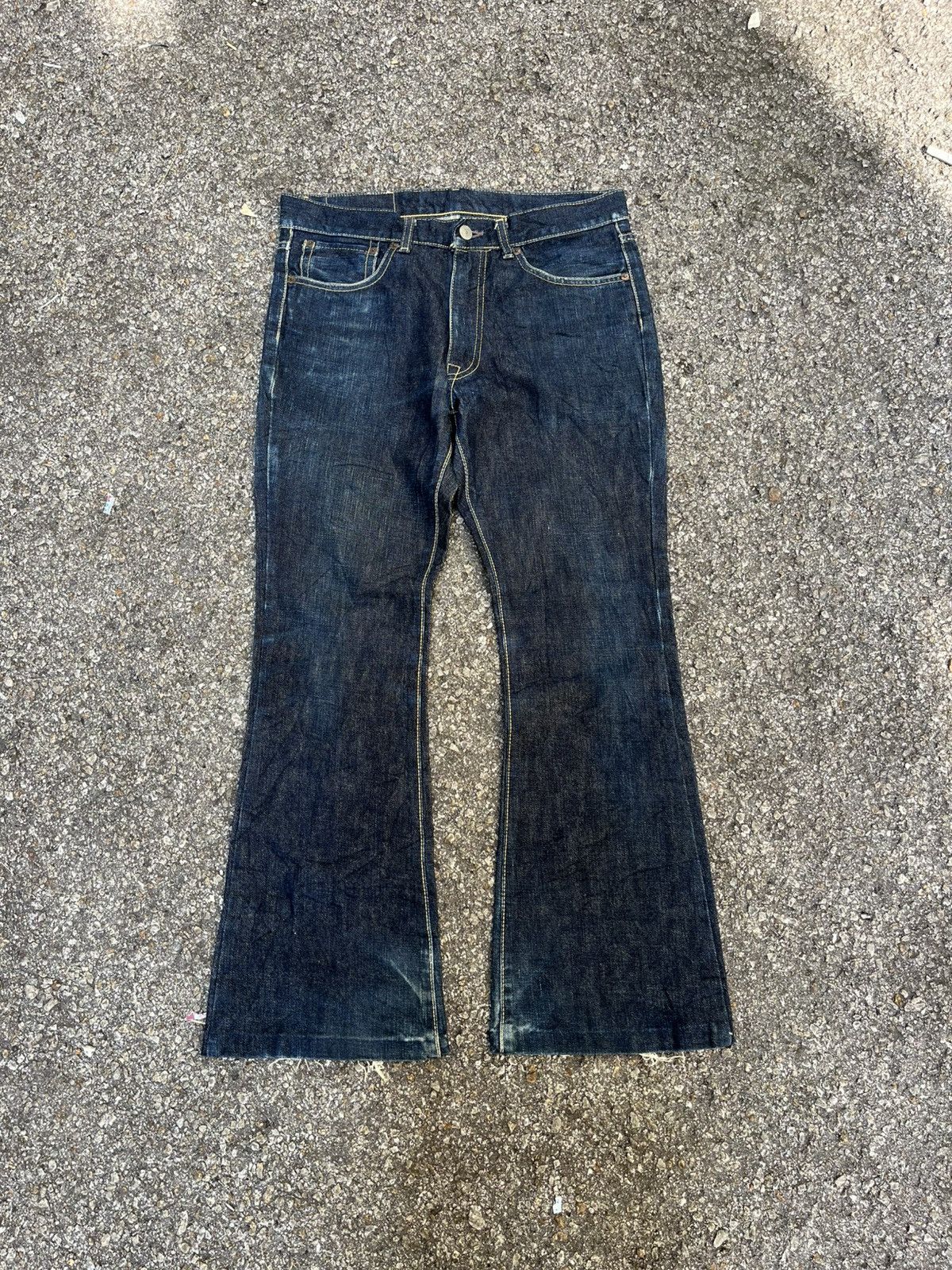 Hysteric Glamour Flared Vintage Tokyo Jeans Japan Snake Leather Flare Denim Size US 31 - 2 Thumbnail