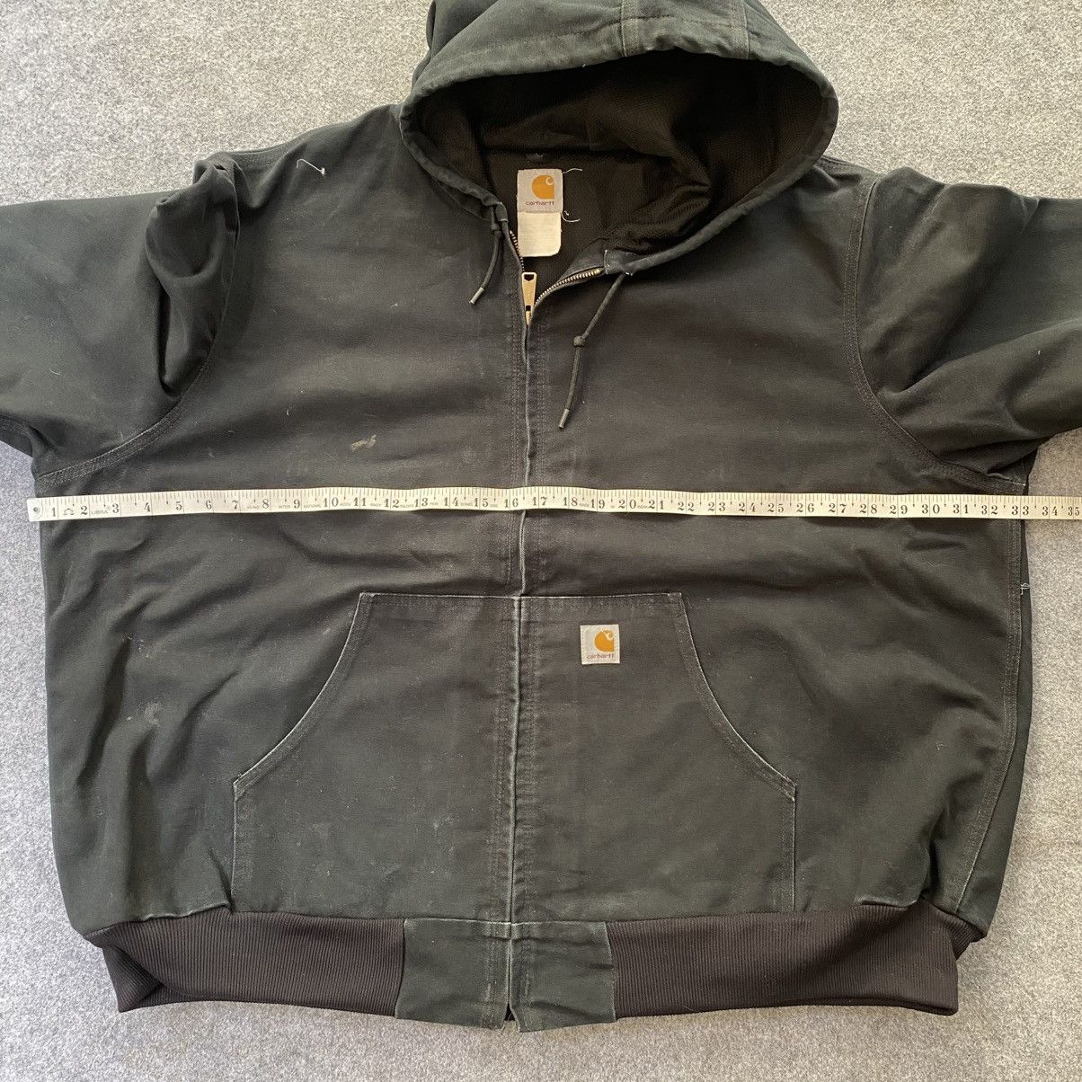 Carhartt Vintage Carhartt Black Active Hooded Jacket Size US XXL / EU 58 / 5 - 8 Thumbnail