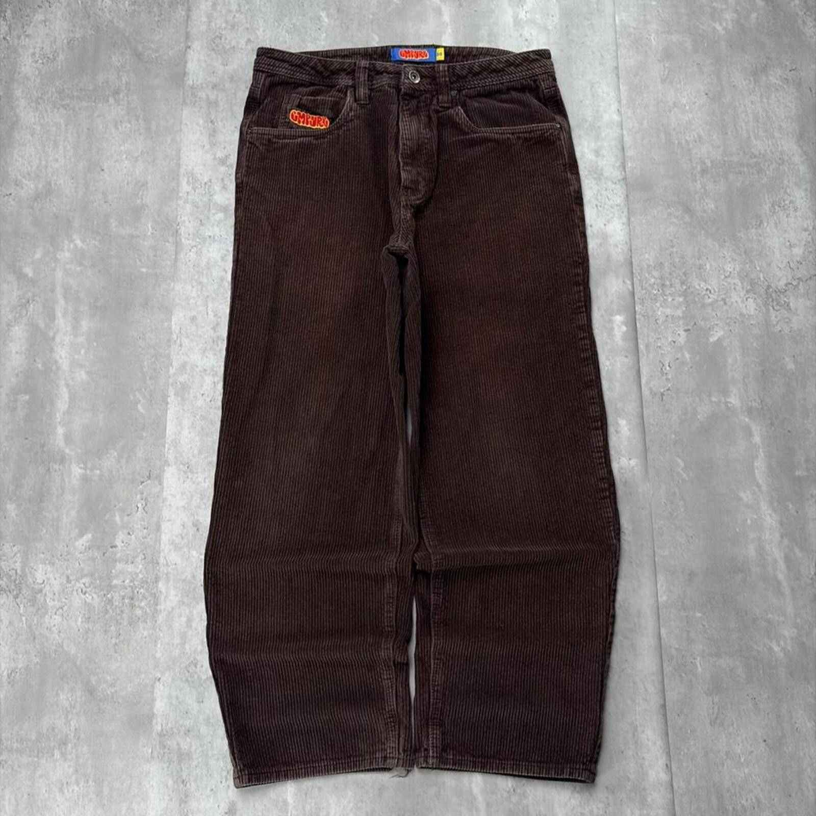 Empyre Y2K Empyre Grunge Corduroy Distressed Baggy Skater Pants Size US 30 / EU 46 - 2 Thumbnail