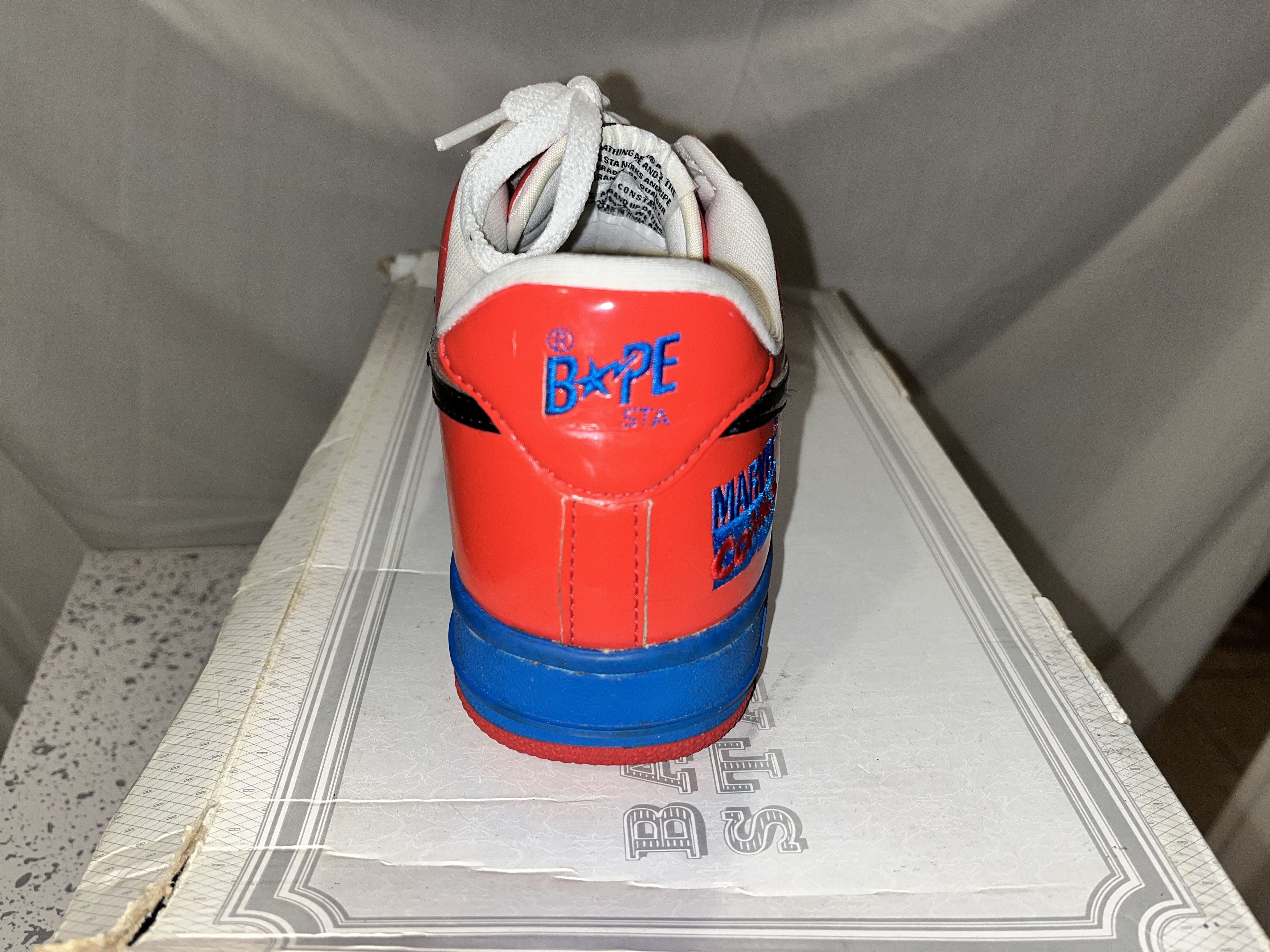 Bape Marvel x A Bathing Ape Spiderman Red/ Blue Bapesta Nigo Size US 8 / EU 41 - 6 Thumbnail