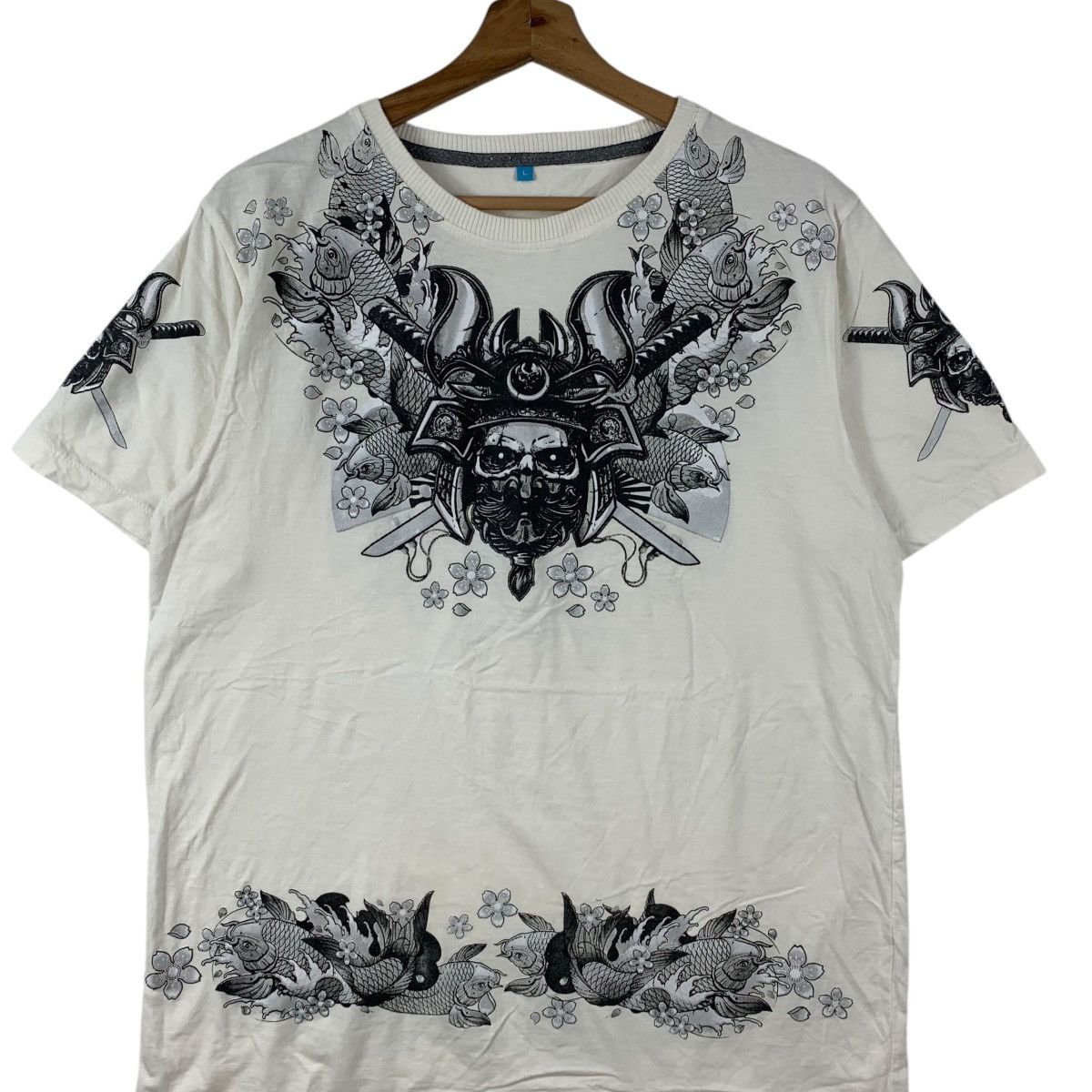 Other SUKAJAN T SHIRTS Samurai Skull Koi Japan Souvenir Tee Shirt Size M / US 6-8 / IT 42-44 - 3 Thumbnail