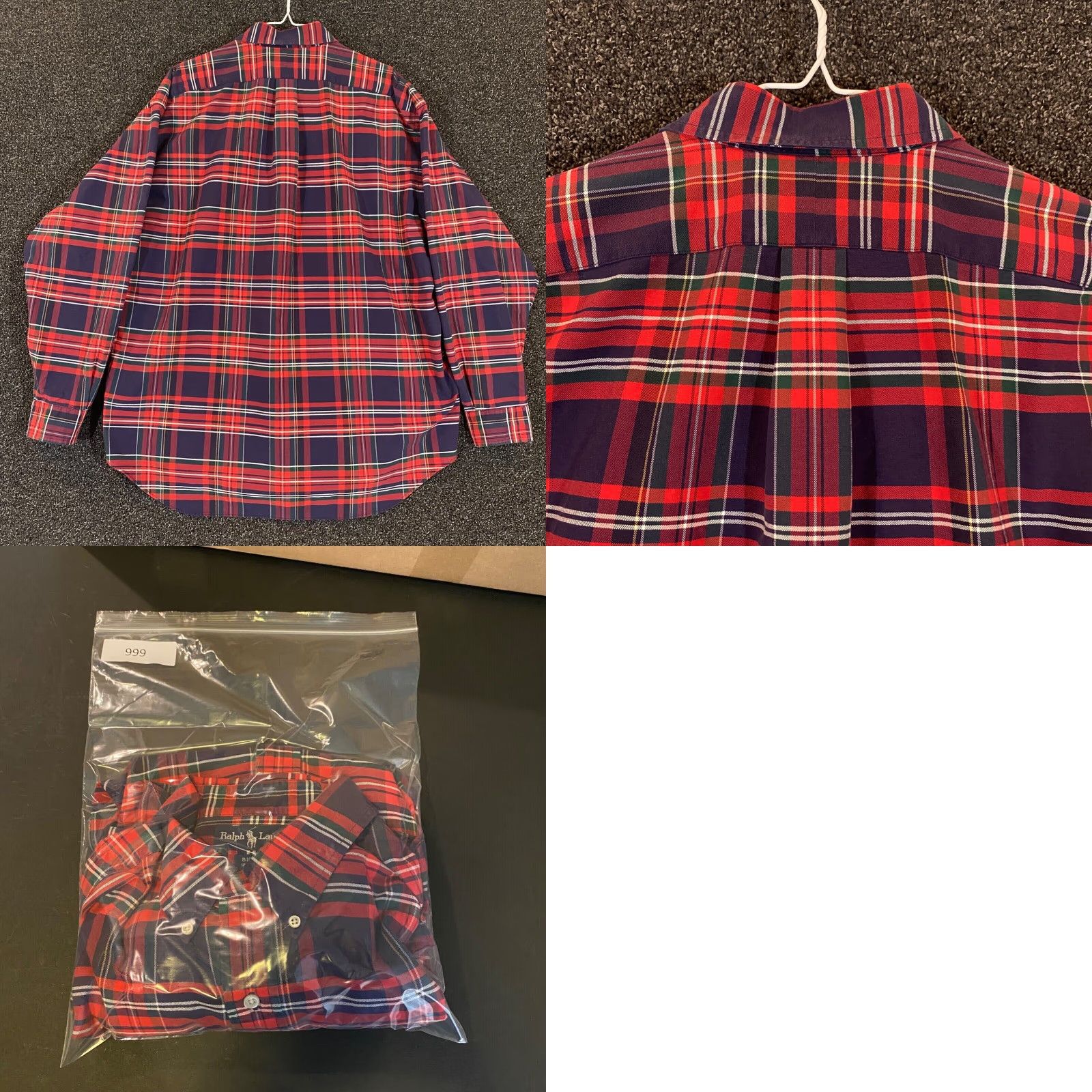Ralph Lauren RALPH LAUREN Shirt Mens L Red Blue Plaid Button-Down Short Sleeve Big Shirt Size US L / EU 52-54 / 3 - 8 Thumbnail
