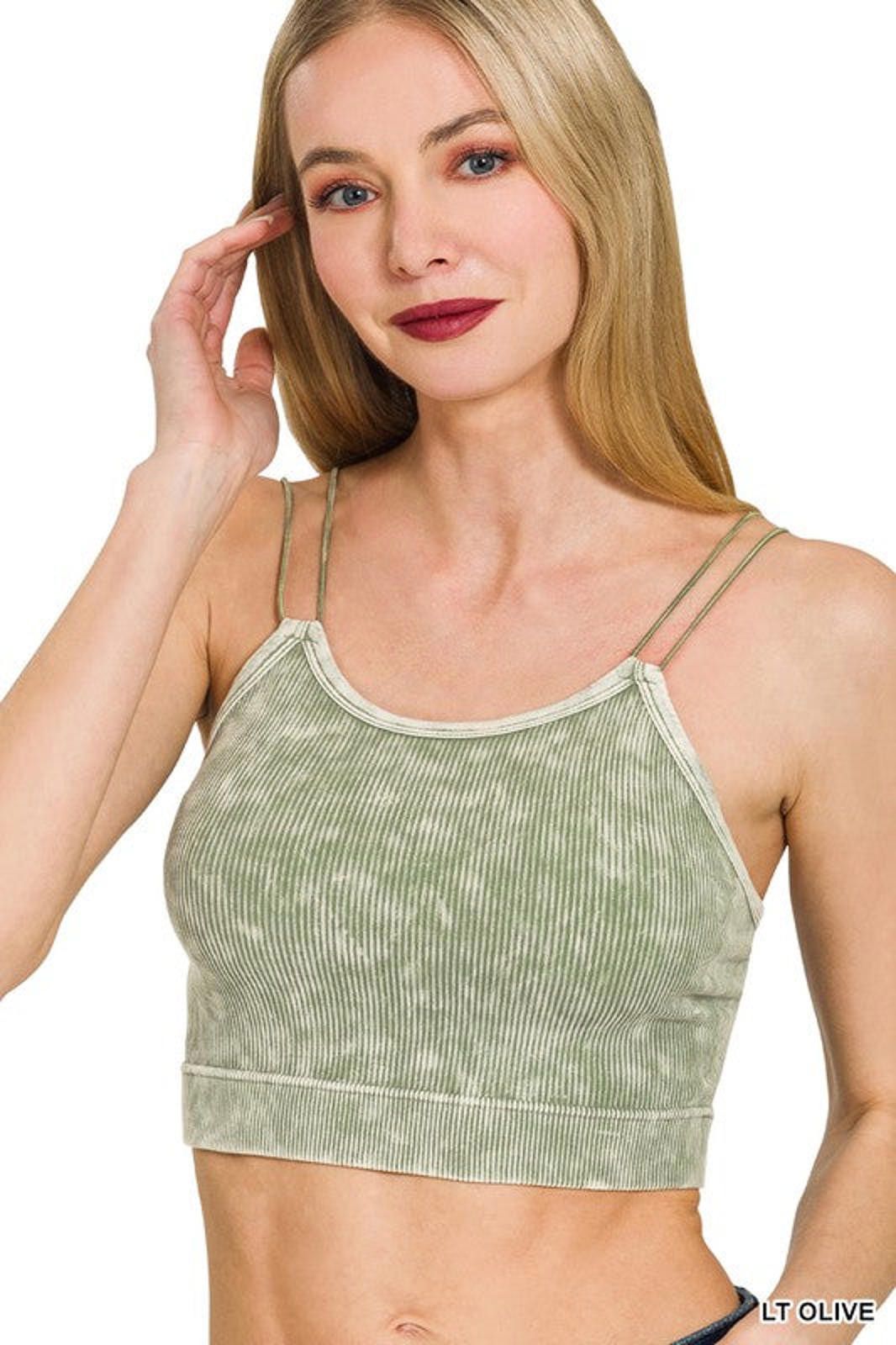 Other Washed Ribbed Seamless Double Strap Brami Zenana Size S / US 4 / IT 40 - 1 Thumbnail
