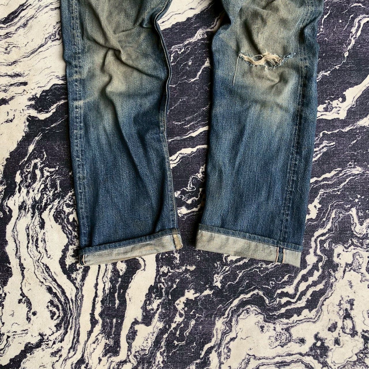 Sugar Cane Vintage Sugar Cane Selvedge Distressed Denim Size US 29 - 4 Thumbnail