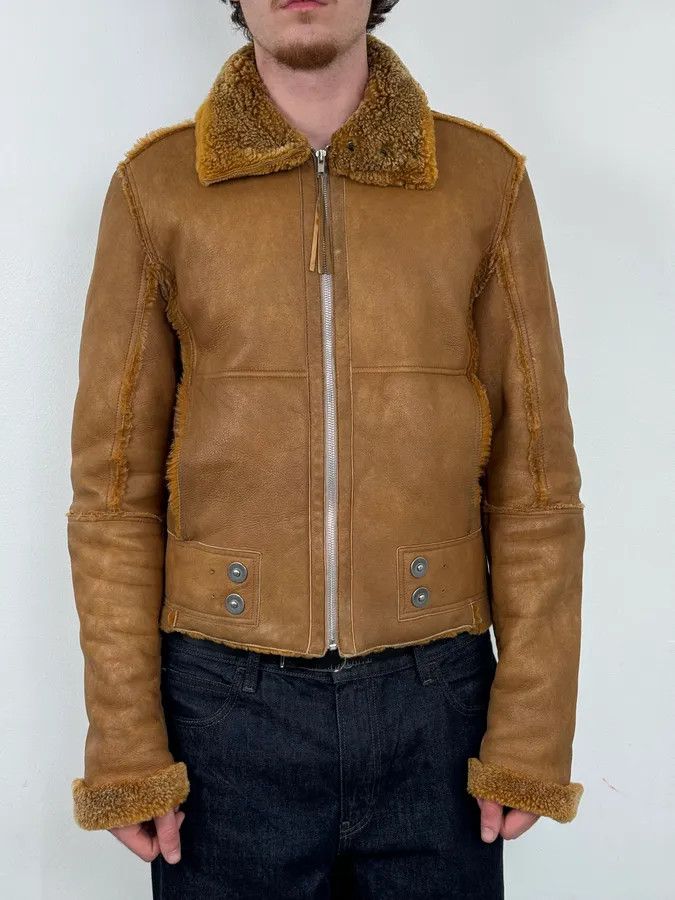 Dirk Bikkembergs 2000s Dirk Bikkembergs Camel Leather Shearling Jacket Size US M / EU 48-50 / 2 - 2 Thumbnail